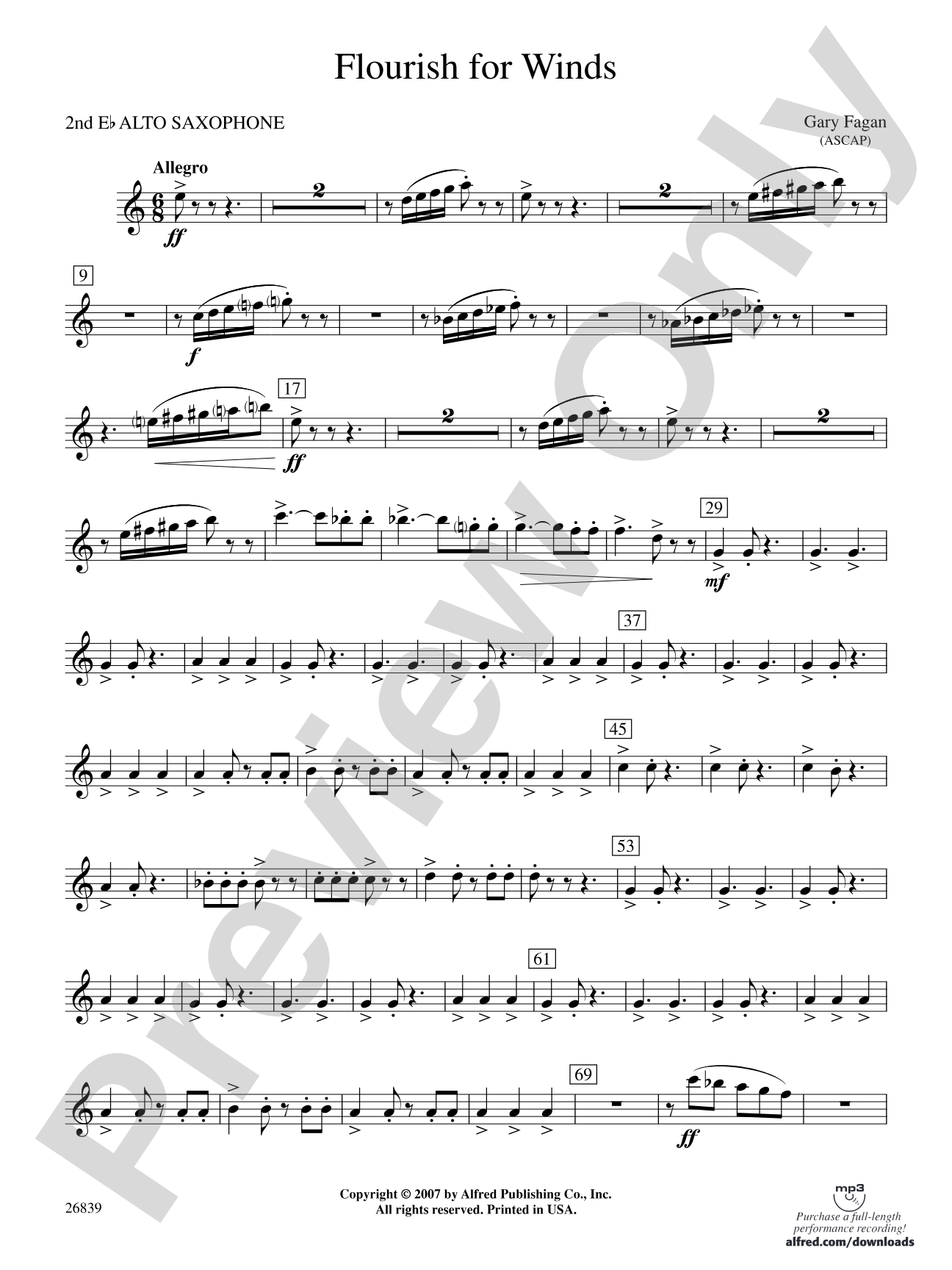 Flourish for Winds: 2nd E-flat Alto Saxophone