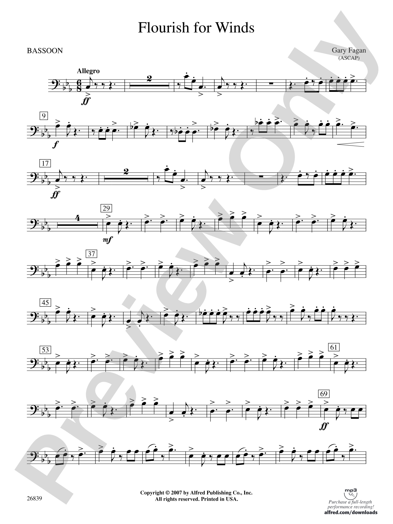 Flourish for Winds: Bassoon