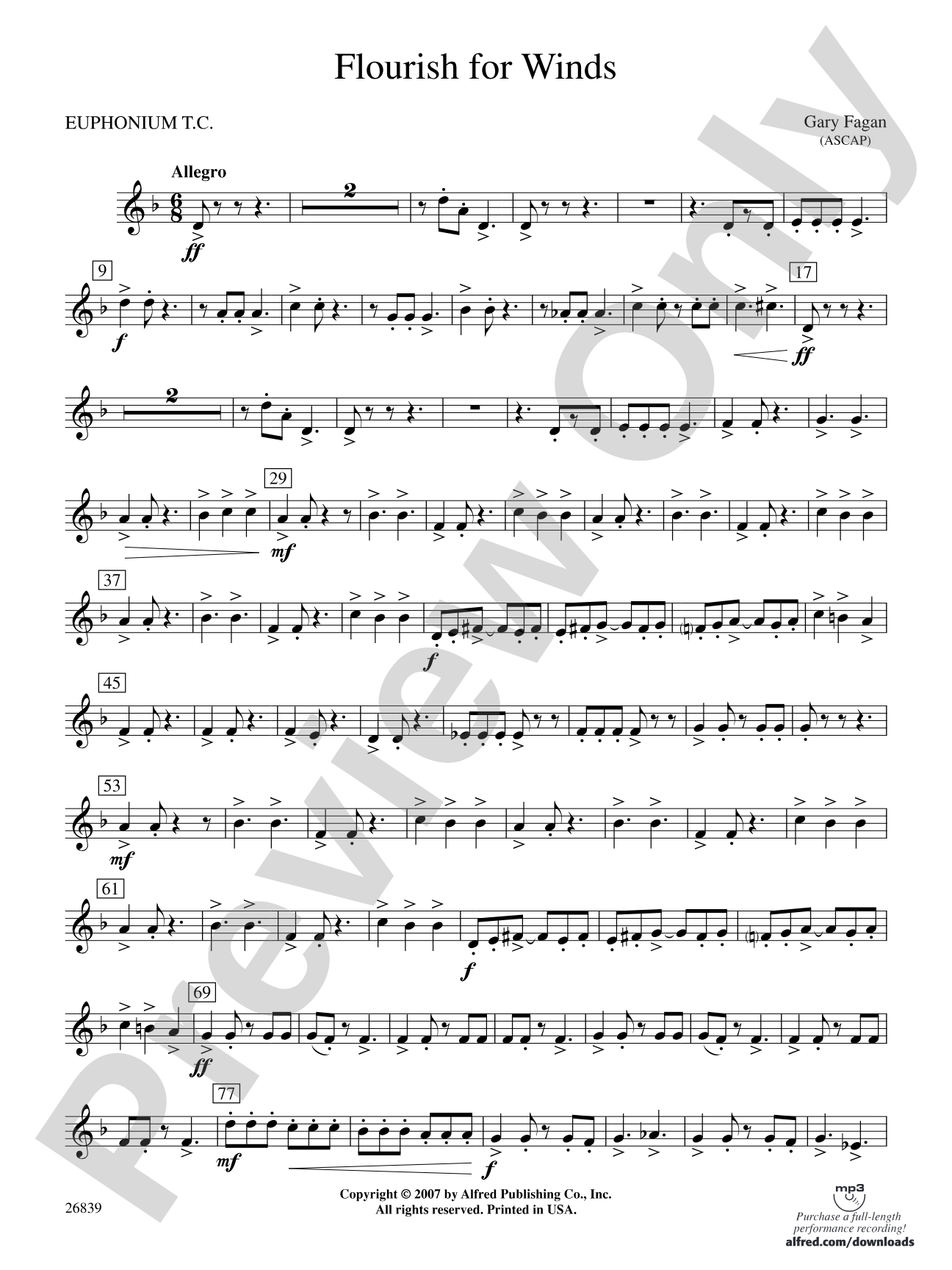 Flourish for Winds: Baritone T.C.
