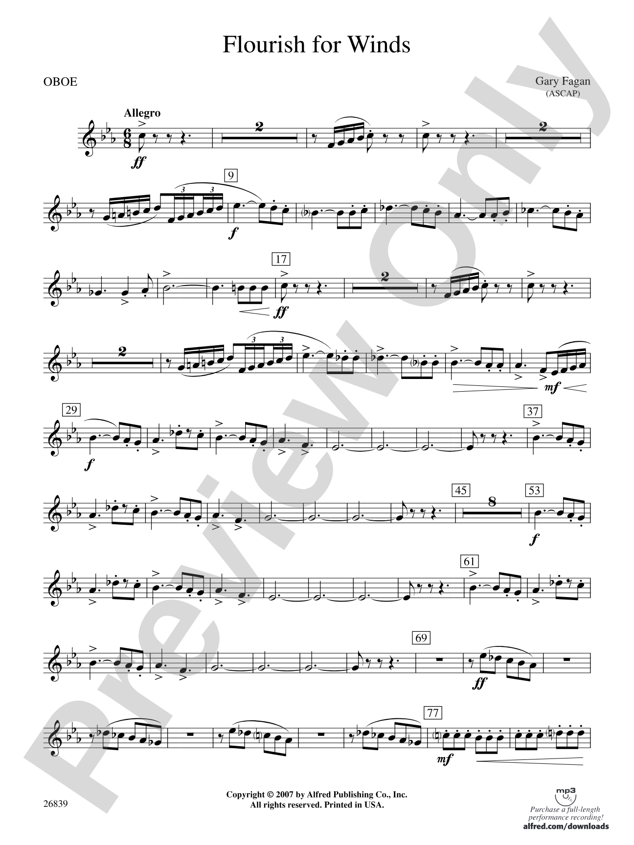 Flourish for Winds: Oboe