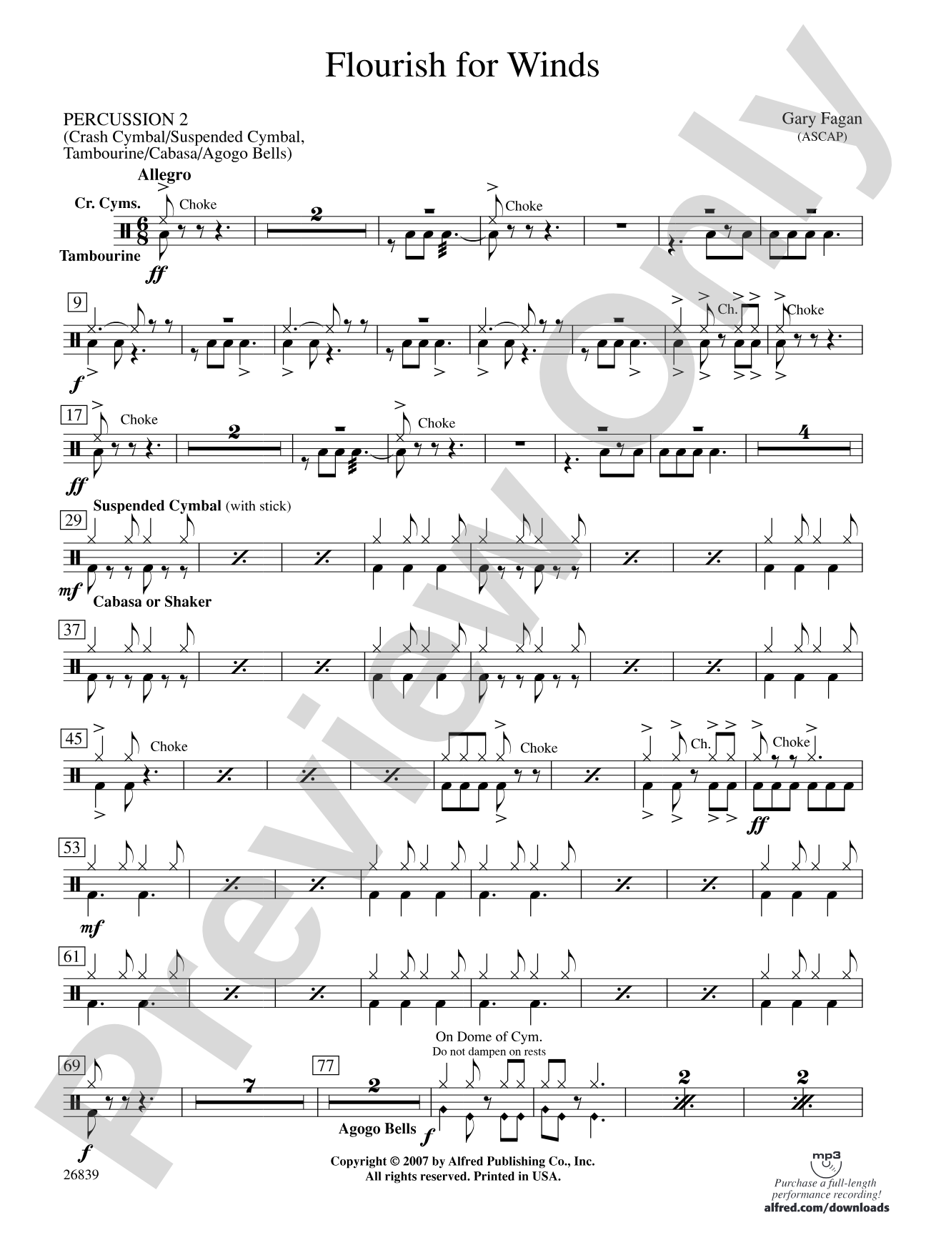 Flourish for Winds: 2nd Percussion