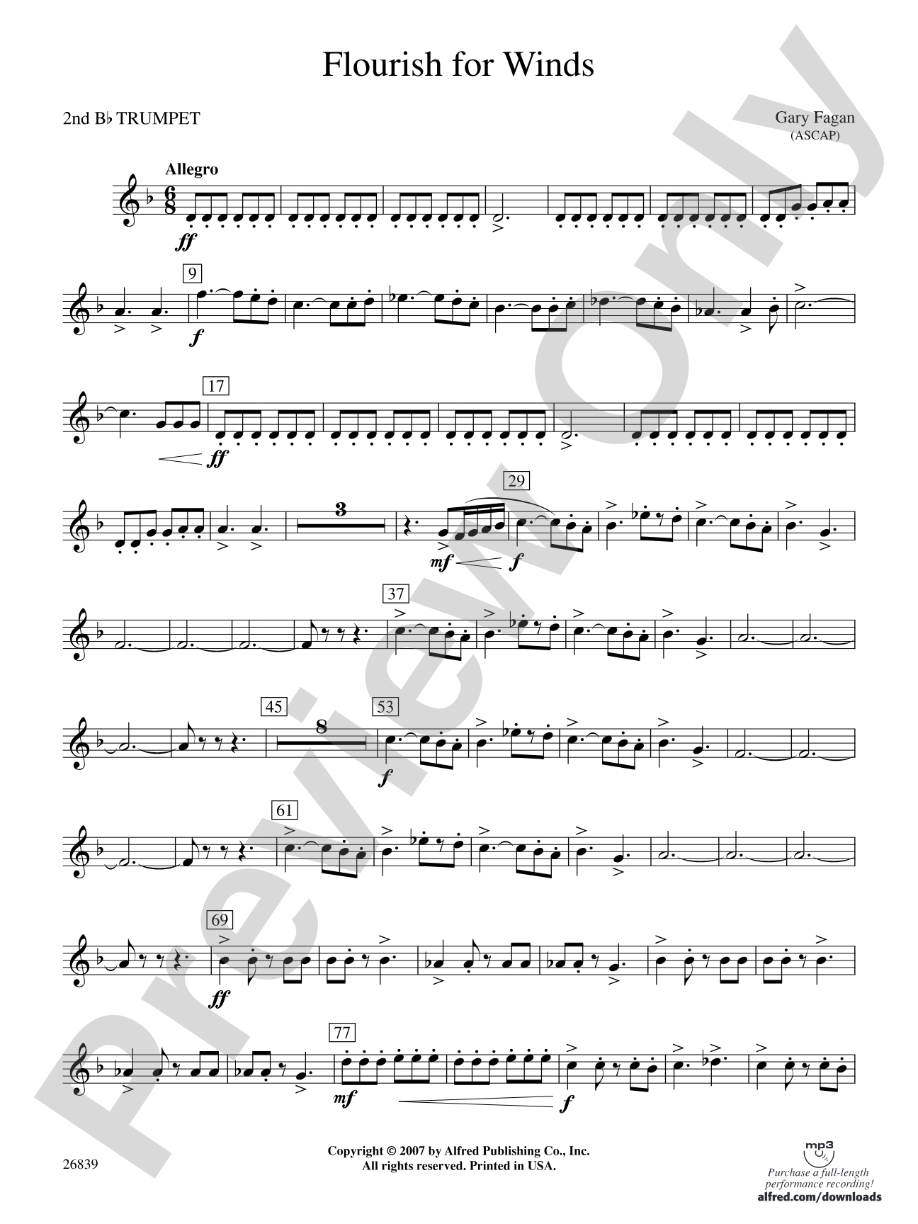 Flourish for Winds: 2nd B-flat Trumpet