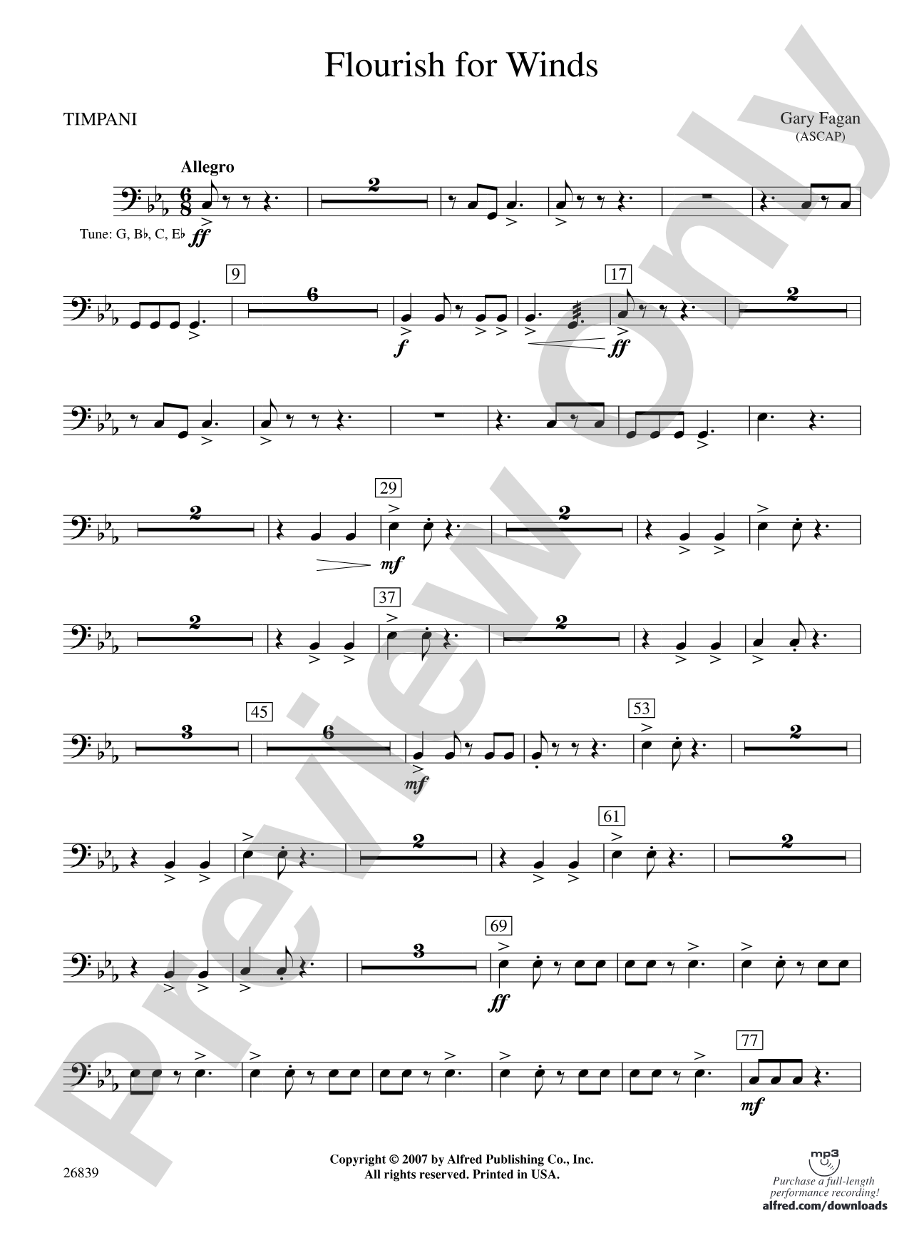 Flourish for Winds: Timpani
