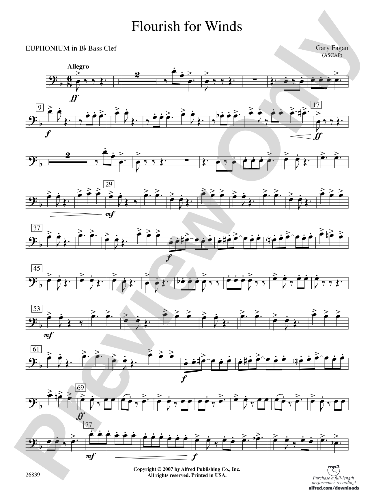 Flourish for Winds: (wp) B-flat Baritone B.C.
