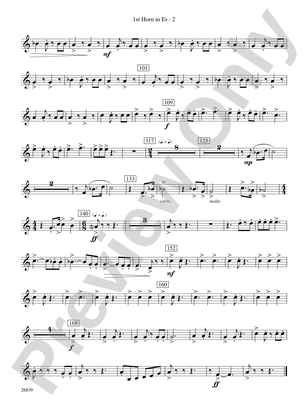 Flourish for Winds: (wp) 1st Horn in E-flat