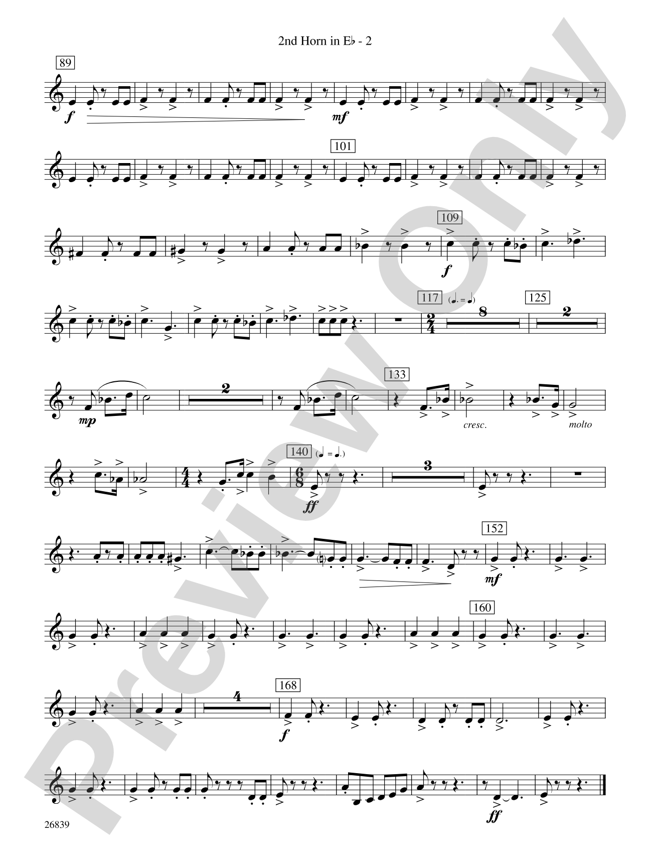 Flourish for Winds: (wp) 2nd Horn in E-flat