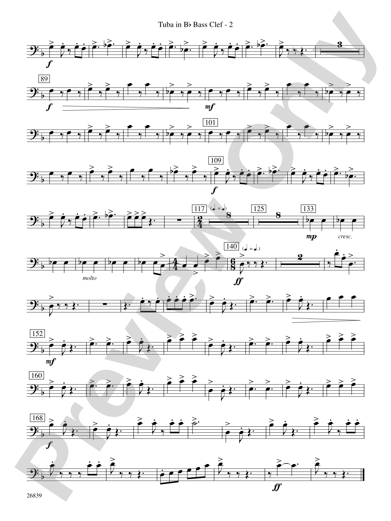 Flourish for Winds: (wp) B-flat Tuba B.C.