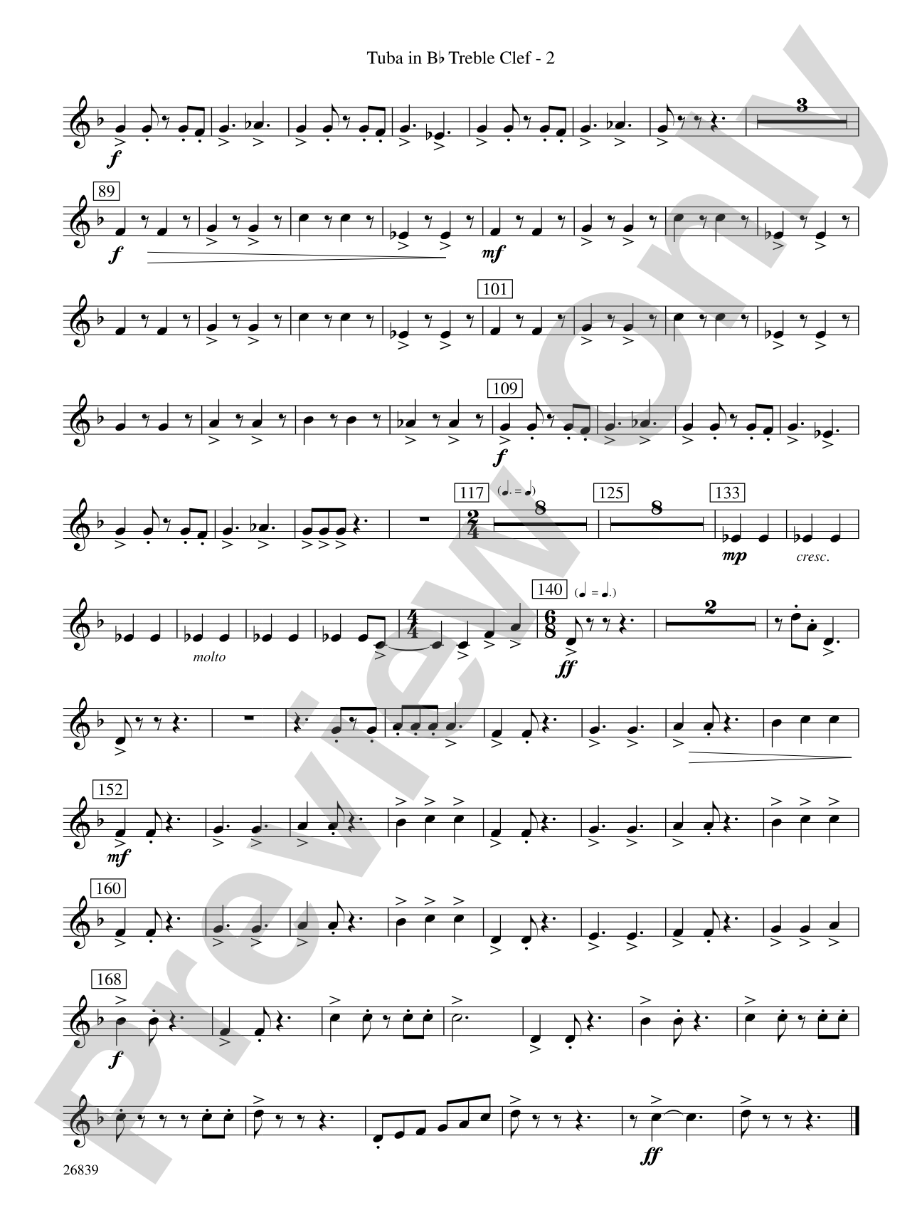 Flourish for Winds: (wp) B-flat Tuba T.C.