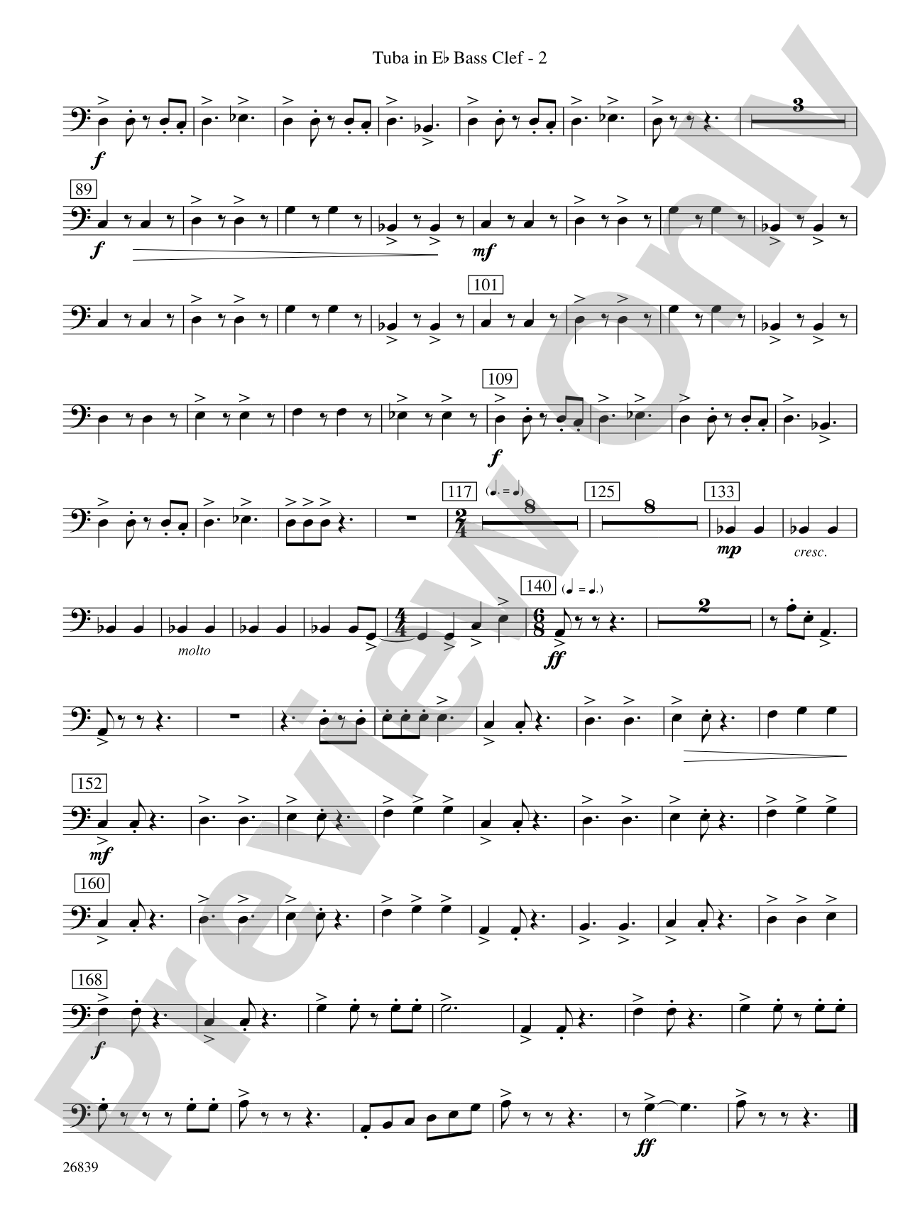 Flourish for Winds: (wp) E-flat Tuba B.C.