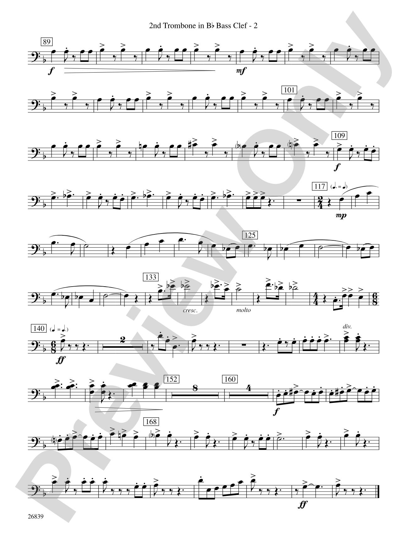 Flourish for Winds: (wp) 2nd B-flat Trombone B.C.