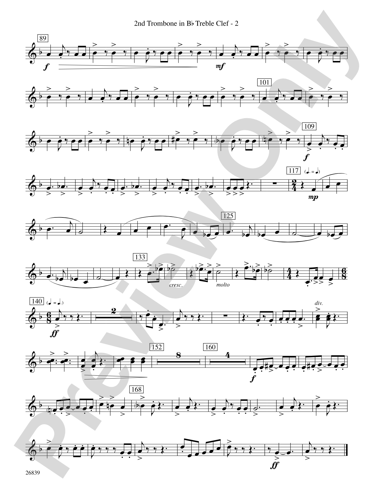 Flourish for Winds: (wp) 2nd B-flat Trombone T.C.