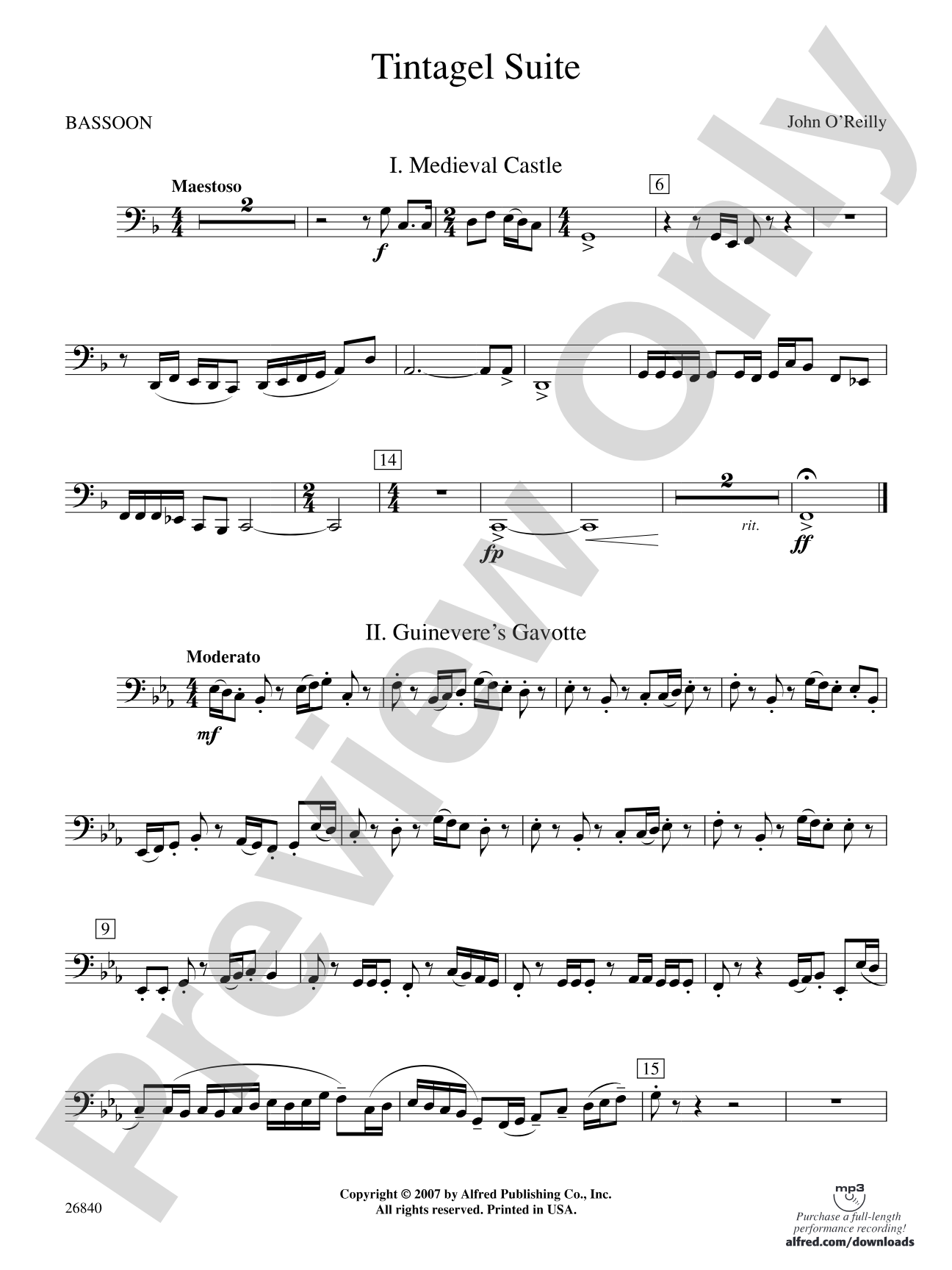 Tintagel Suite: Bassoon