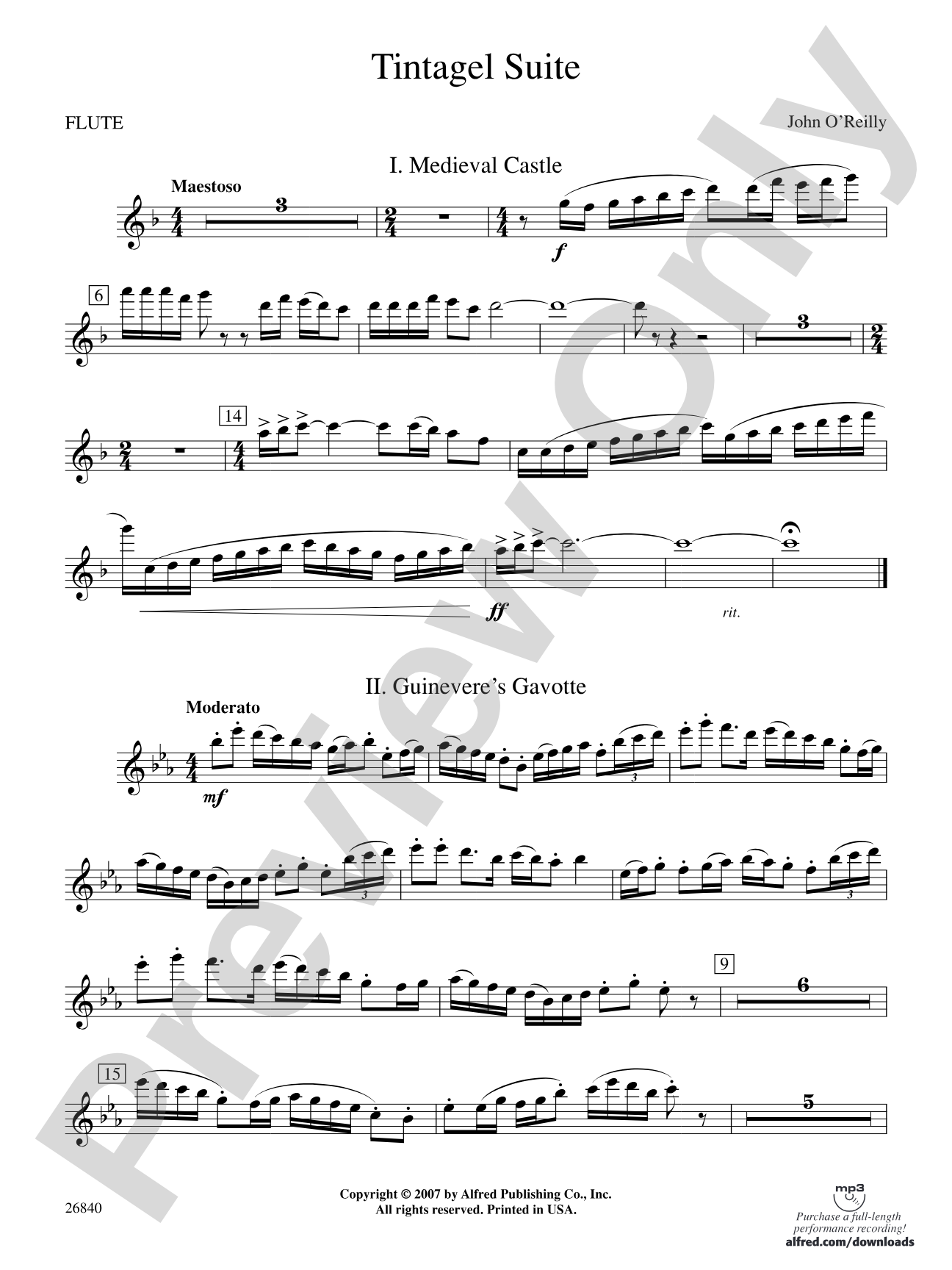 Tintagel Suite: Flute