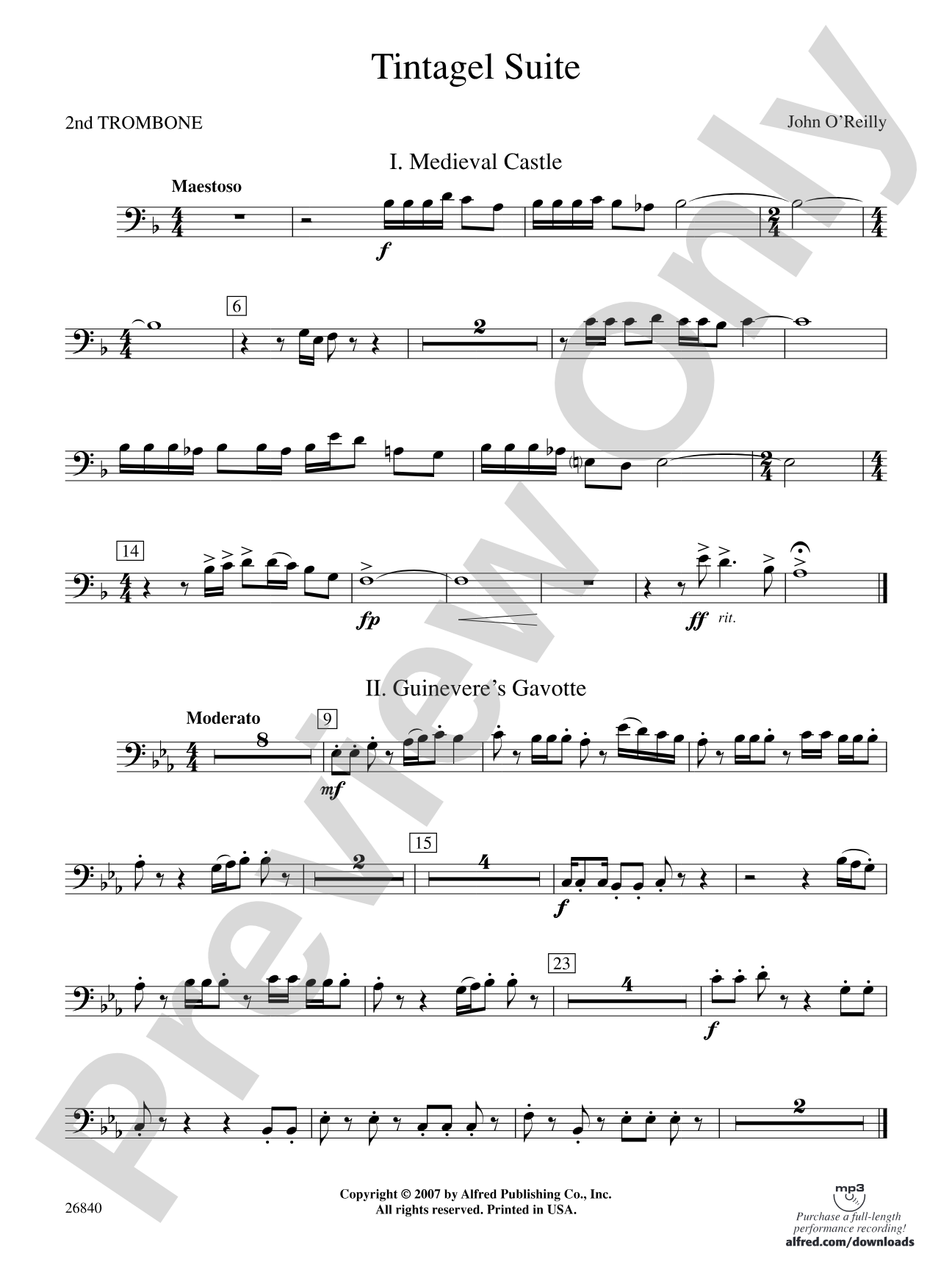 Tintagel Suite: 2nd Trombone