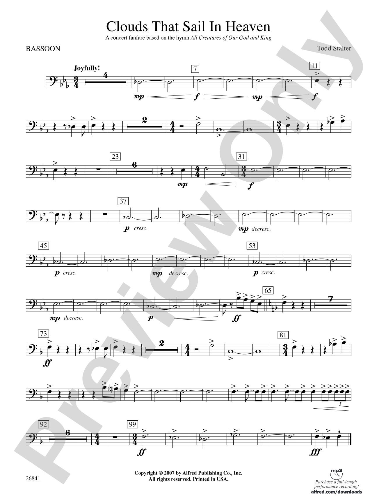Clouds That Sail in Heaven: Bassoon
