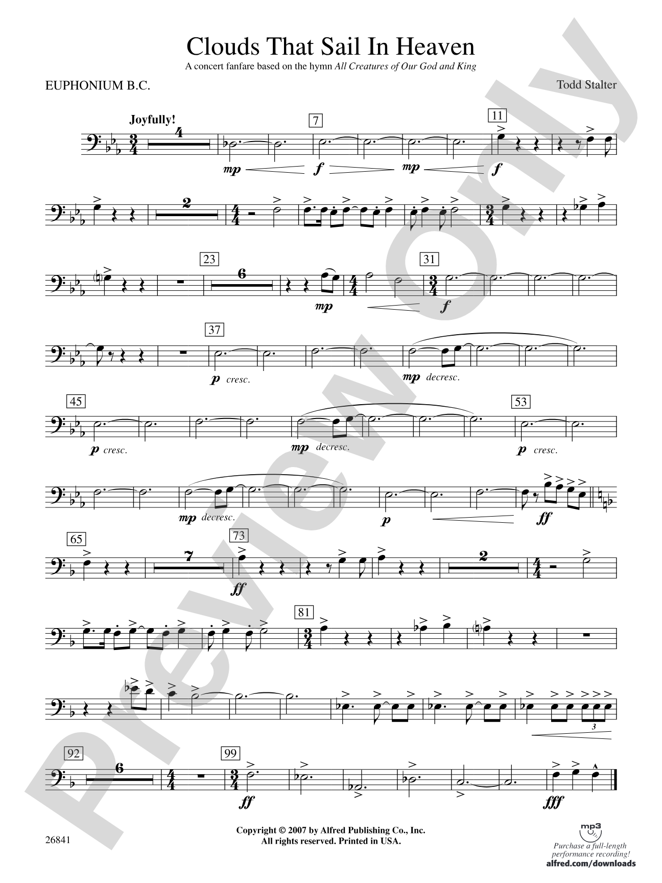 Clouds That Sail in Heaven: Baritone B.C.