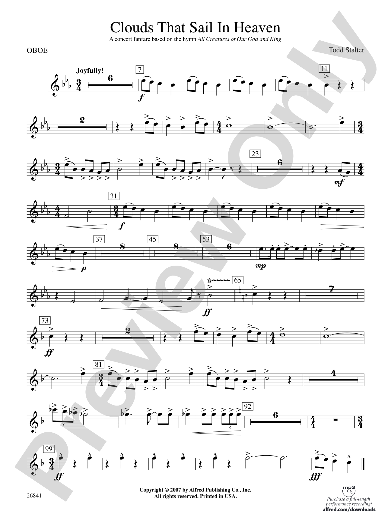 Clouds That Sail in Heaven: Oboe