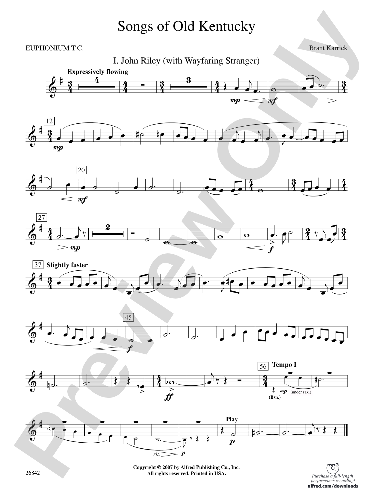 Songs of Old Kentucky: Baritone T.C.