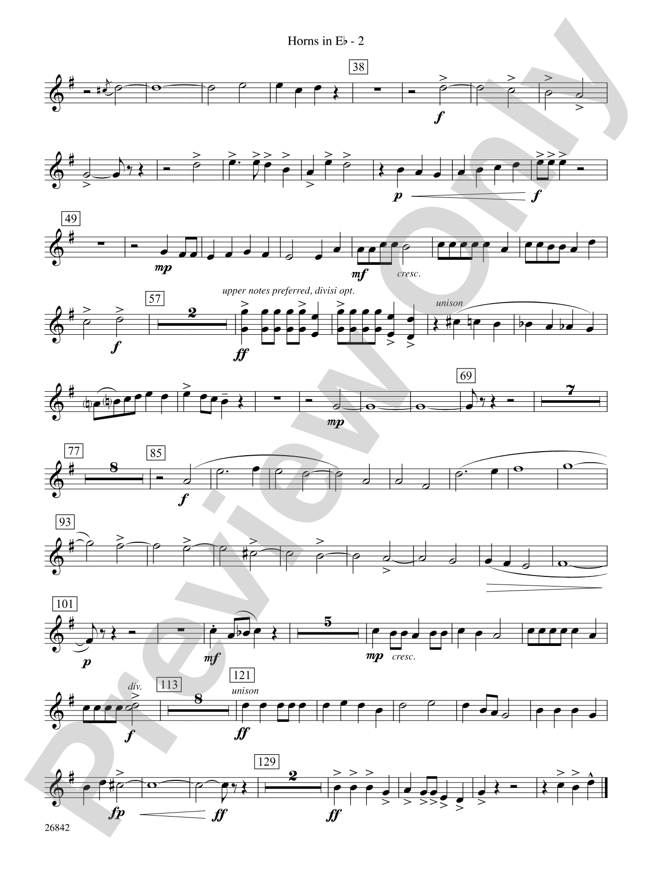 Songs of Old Kentucky: (wp) 1st Horn in E-flat