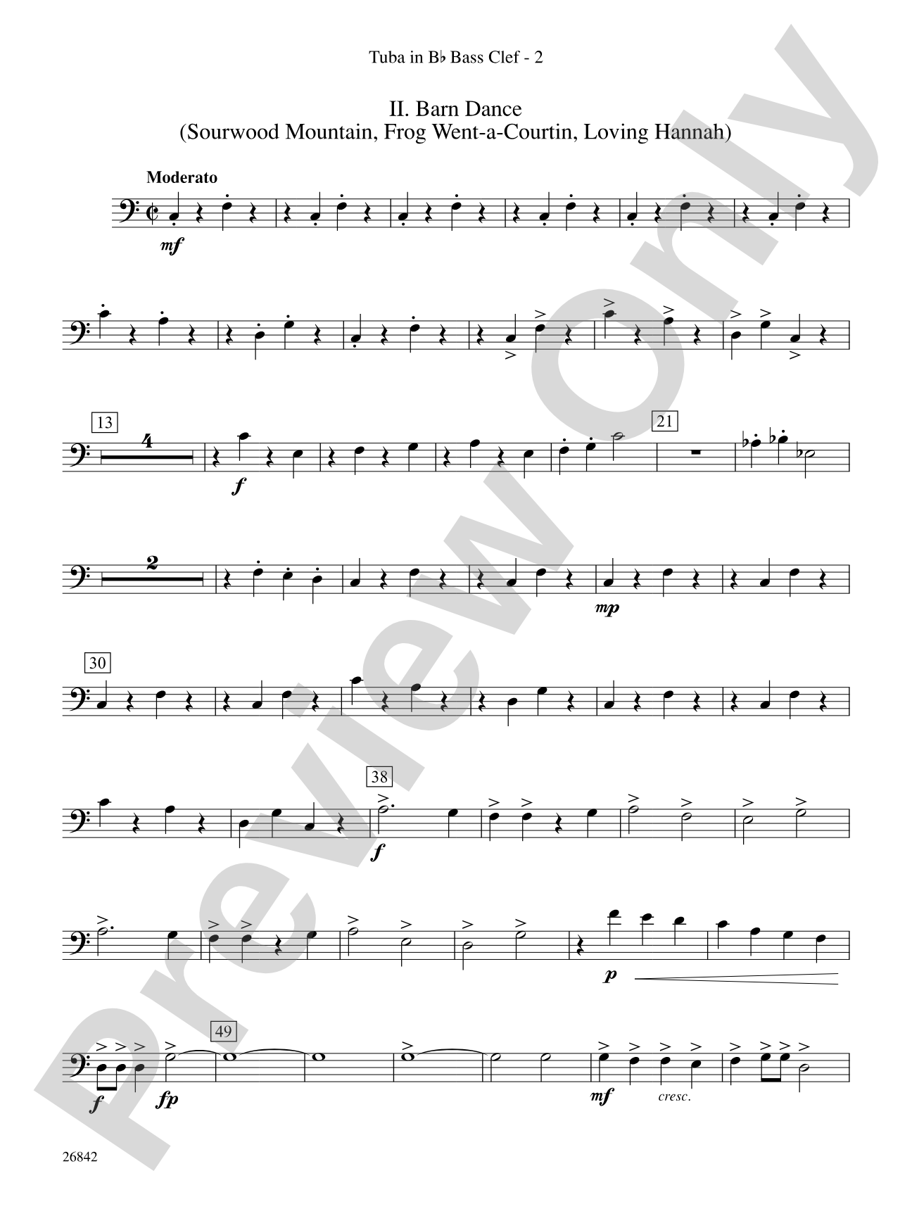 Songs of Old Kentucky: (wp) B-flat Tuba B.C.