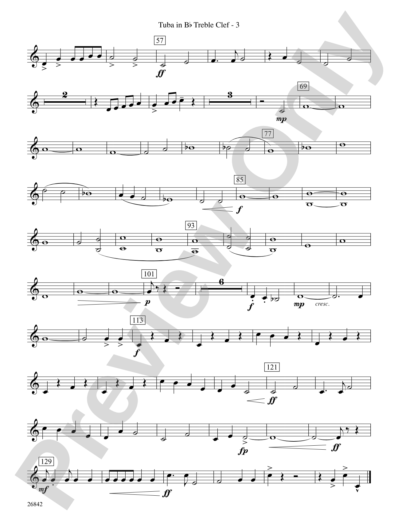 Songs of Old Kentucky: (wp) B-flat Tuba T.C.