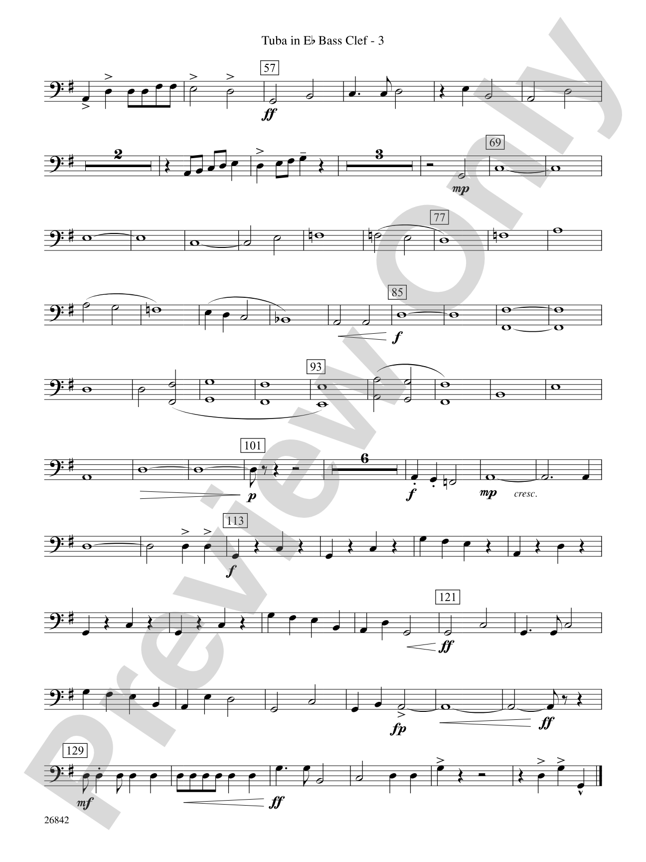 Songs of Old Kentucky: (wp) E-flat Tuba B.C.