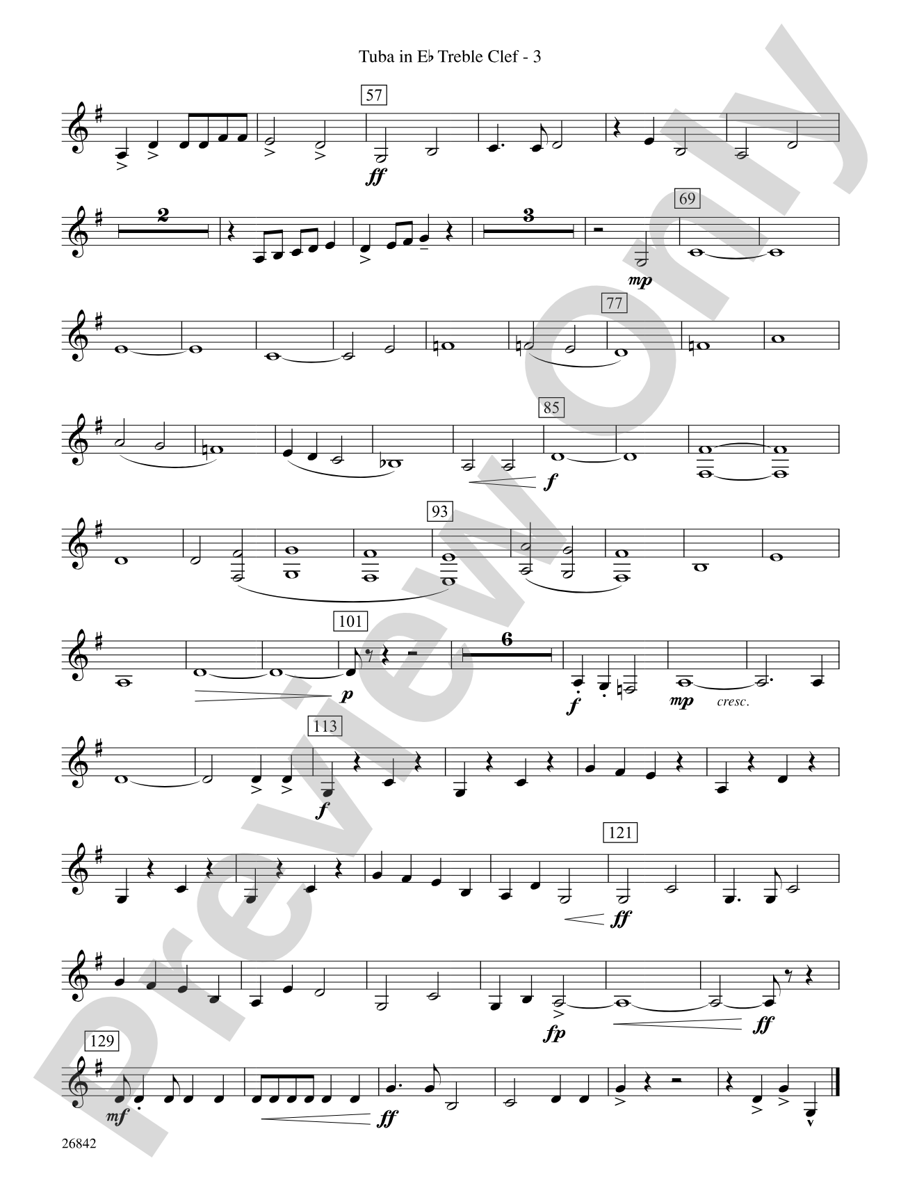 Songs of Old Kentucky: (wp) E-flat Tuba T.C.