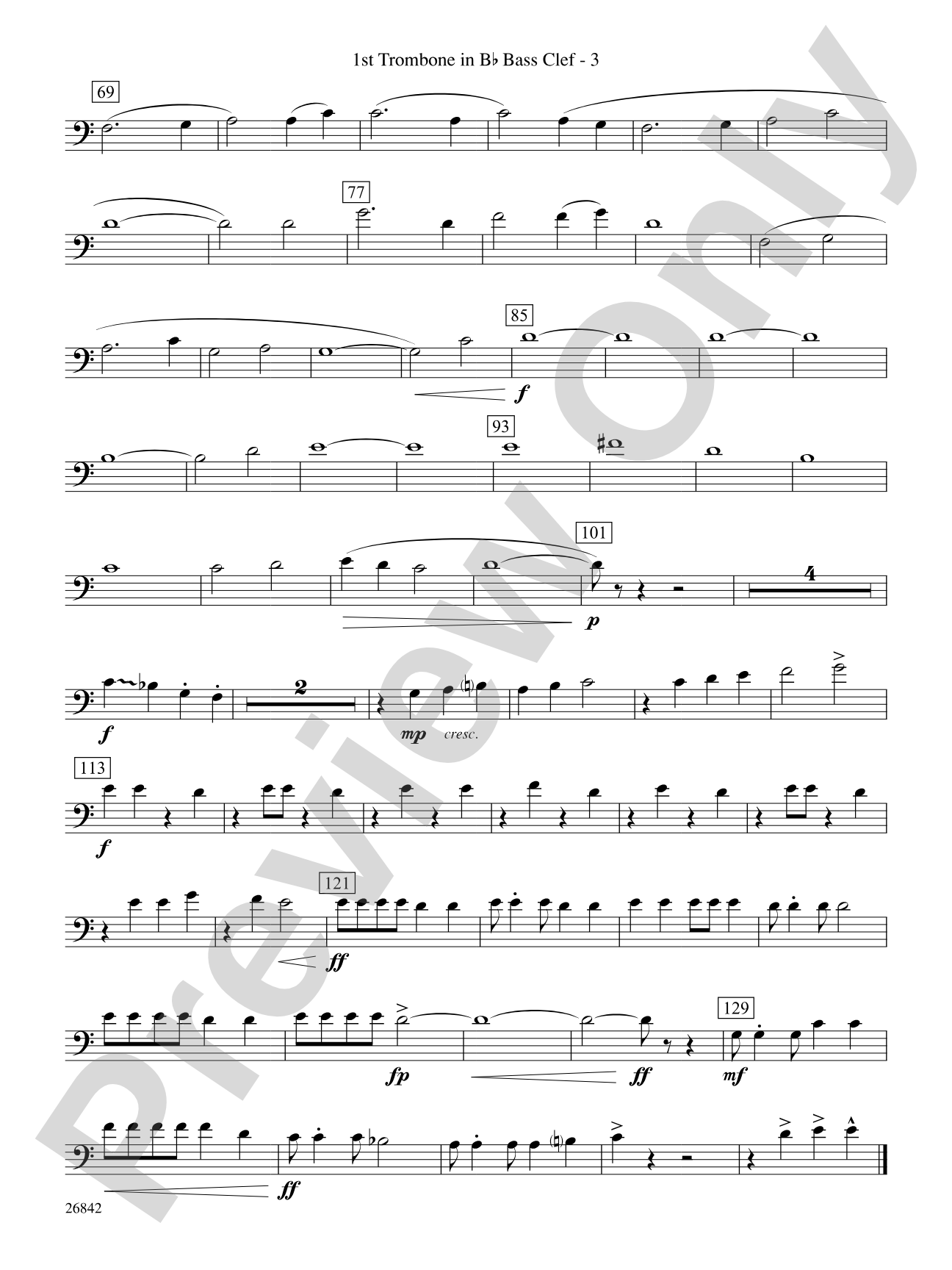 Songs of Old Kentucky: (wp) 1st B-flat Trombone B.C.