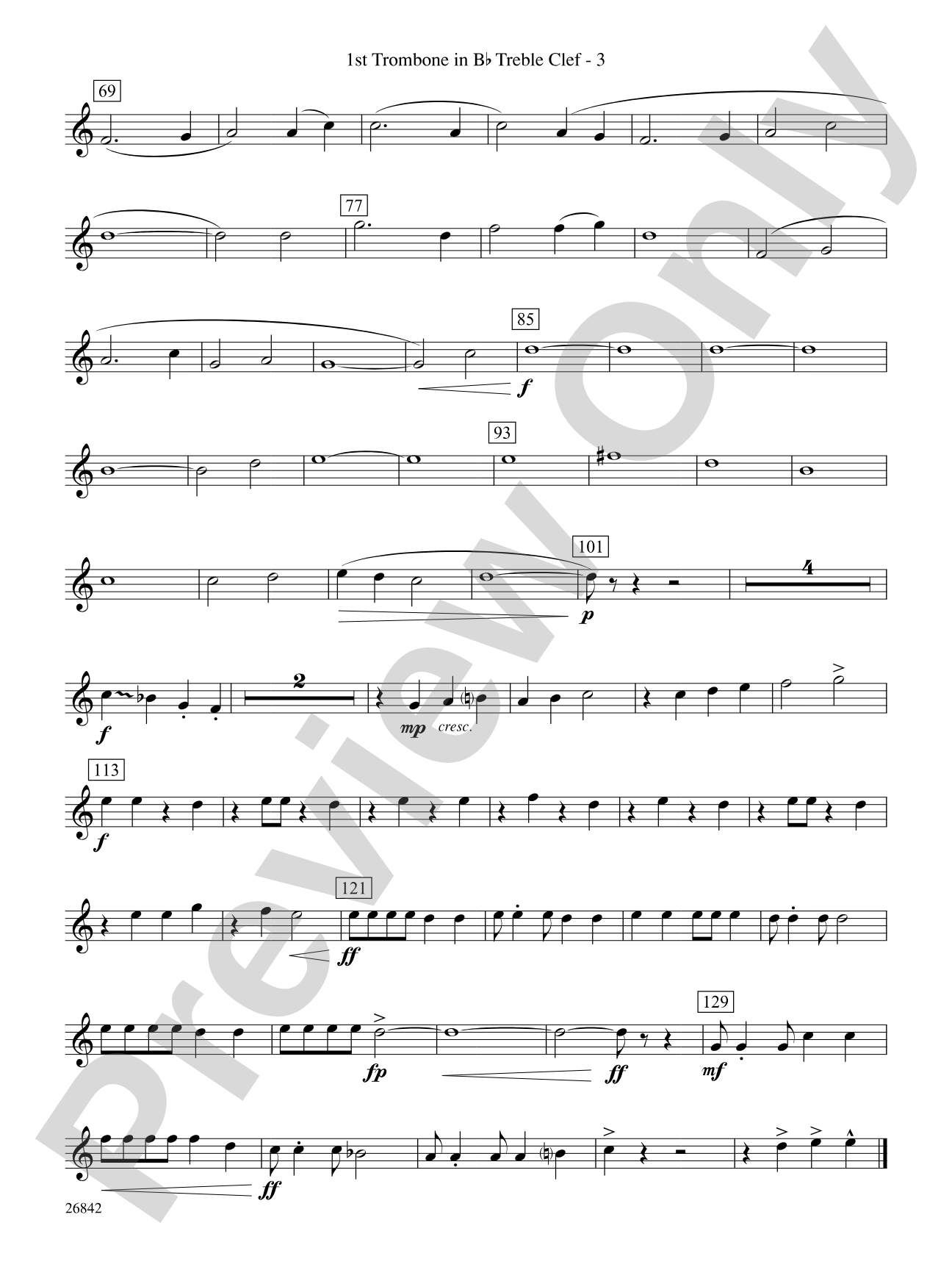 Songs of Old Kentucky: (wp) 1st B-flat Trombone T.C.
