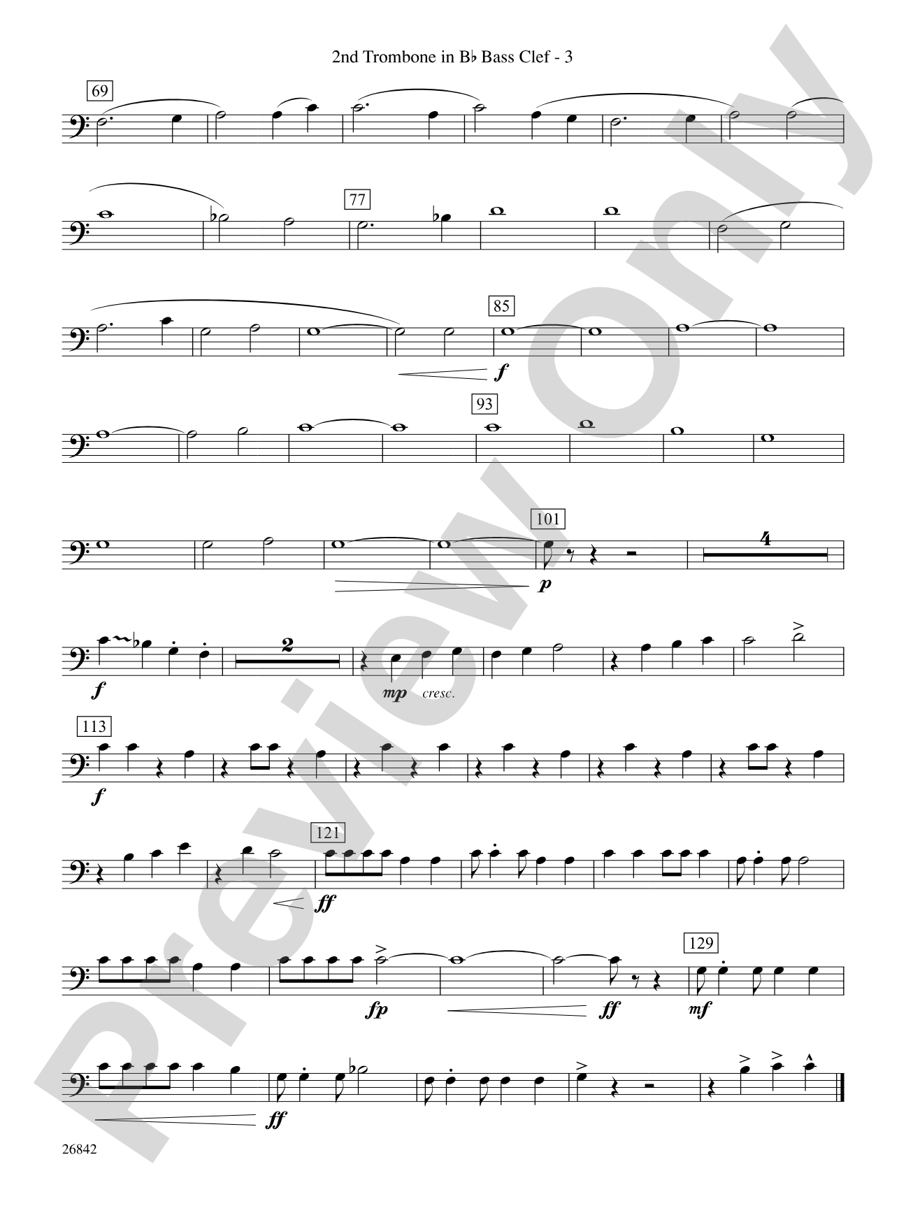 Songs of Old Kentucky: (wp) 2nd B-flat Trombone B.C.