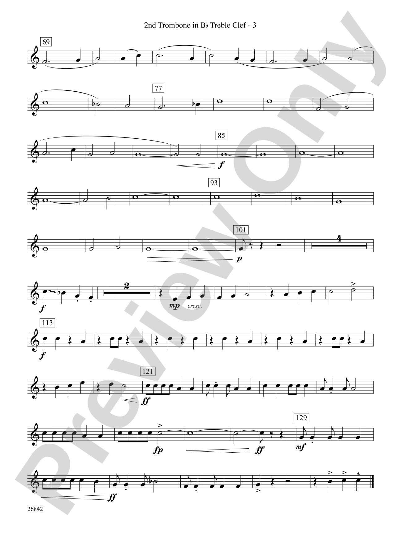 Songs of Old Kentucky: (wp) 2nd B-flat Trombone T.C.