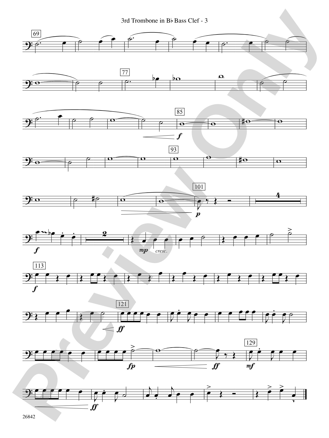 Songs of Old Kentucky: (wp) 3rd B-flat Trombone B.C.