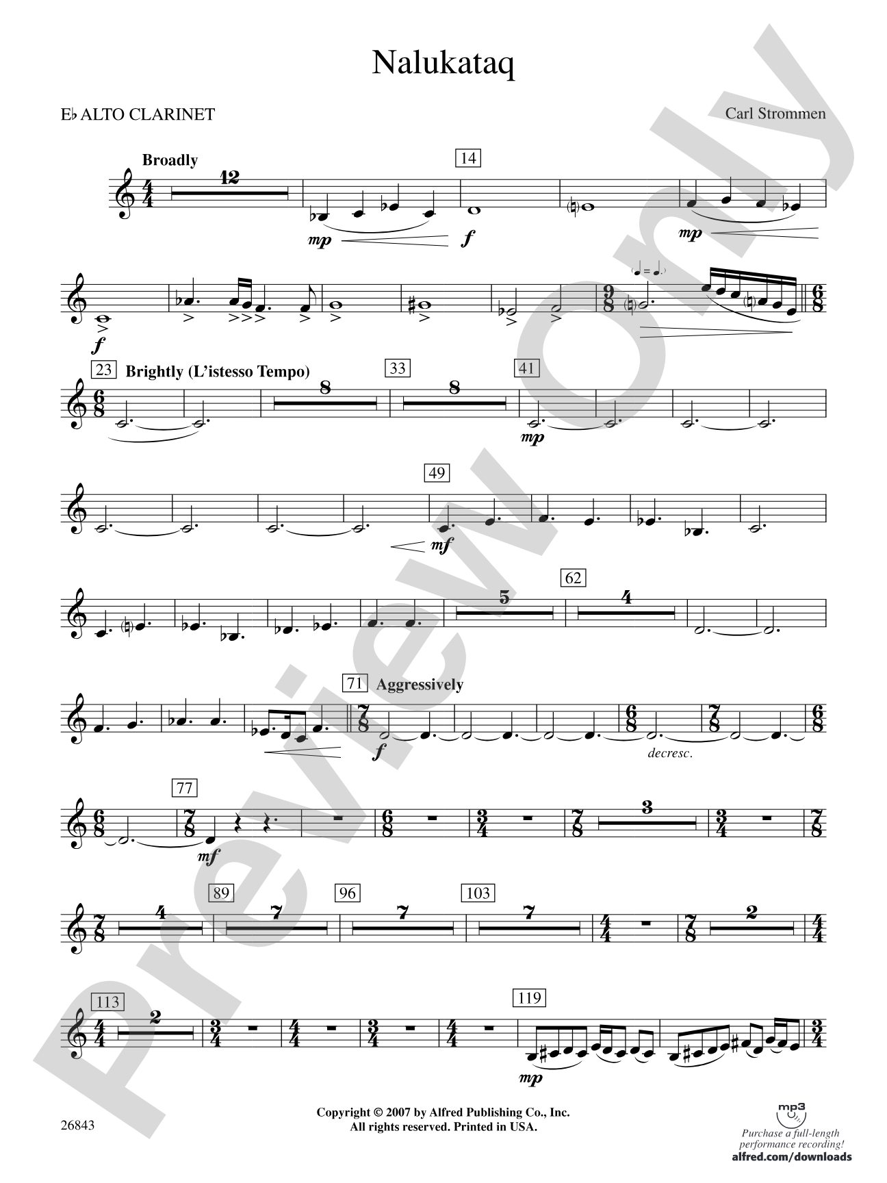 Nalukataq: E-flat Alto Clarinet