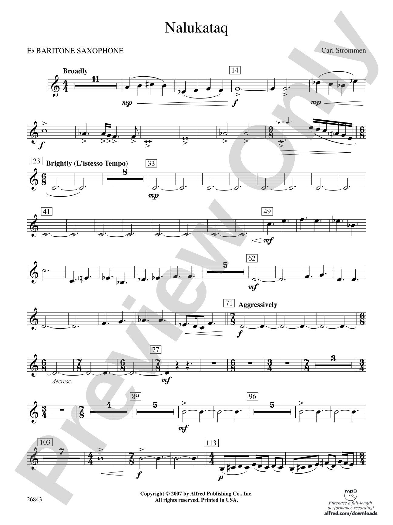 Nalukataq: E-flat Baritone Saxophone