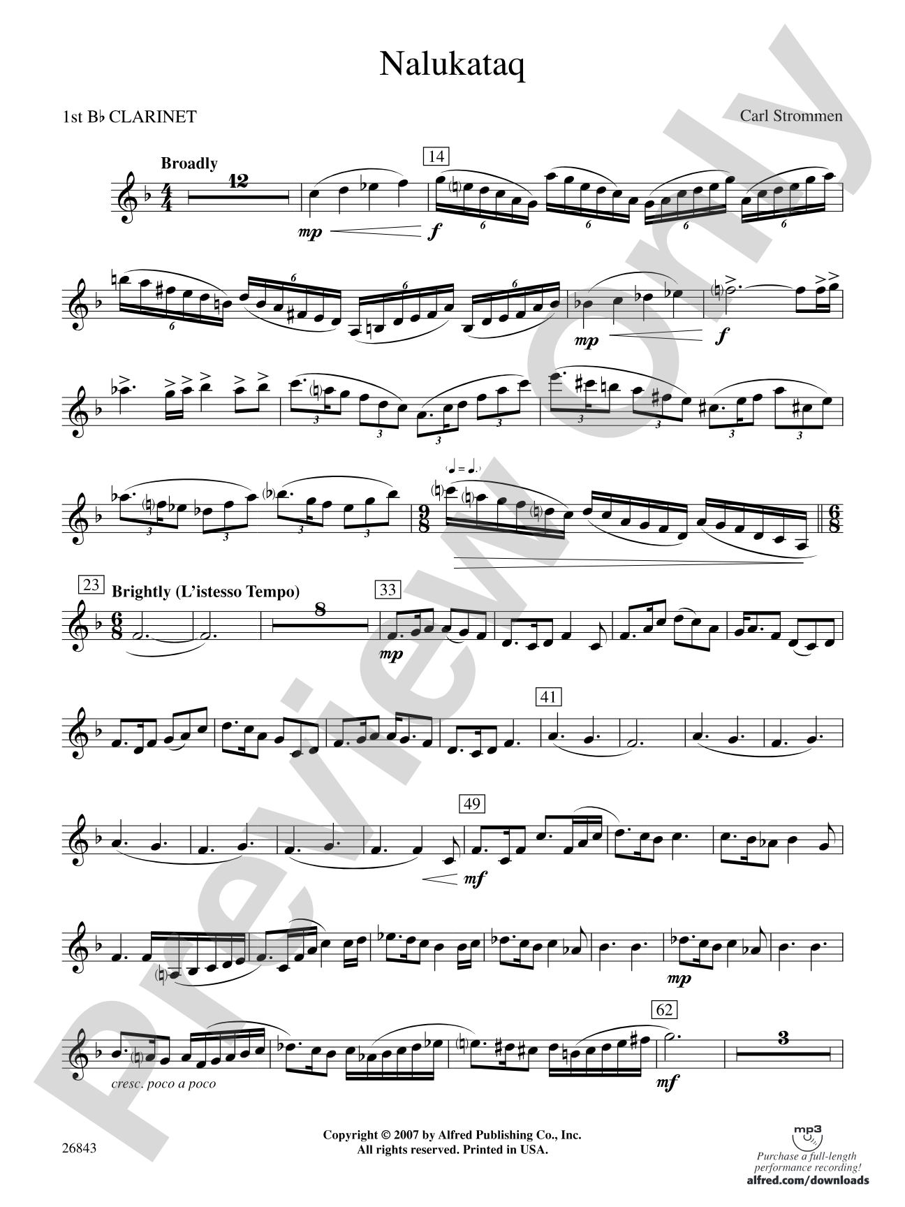 Nalukataq: 1st B-flat Clarinet
