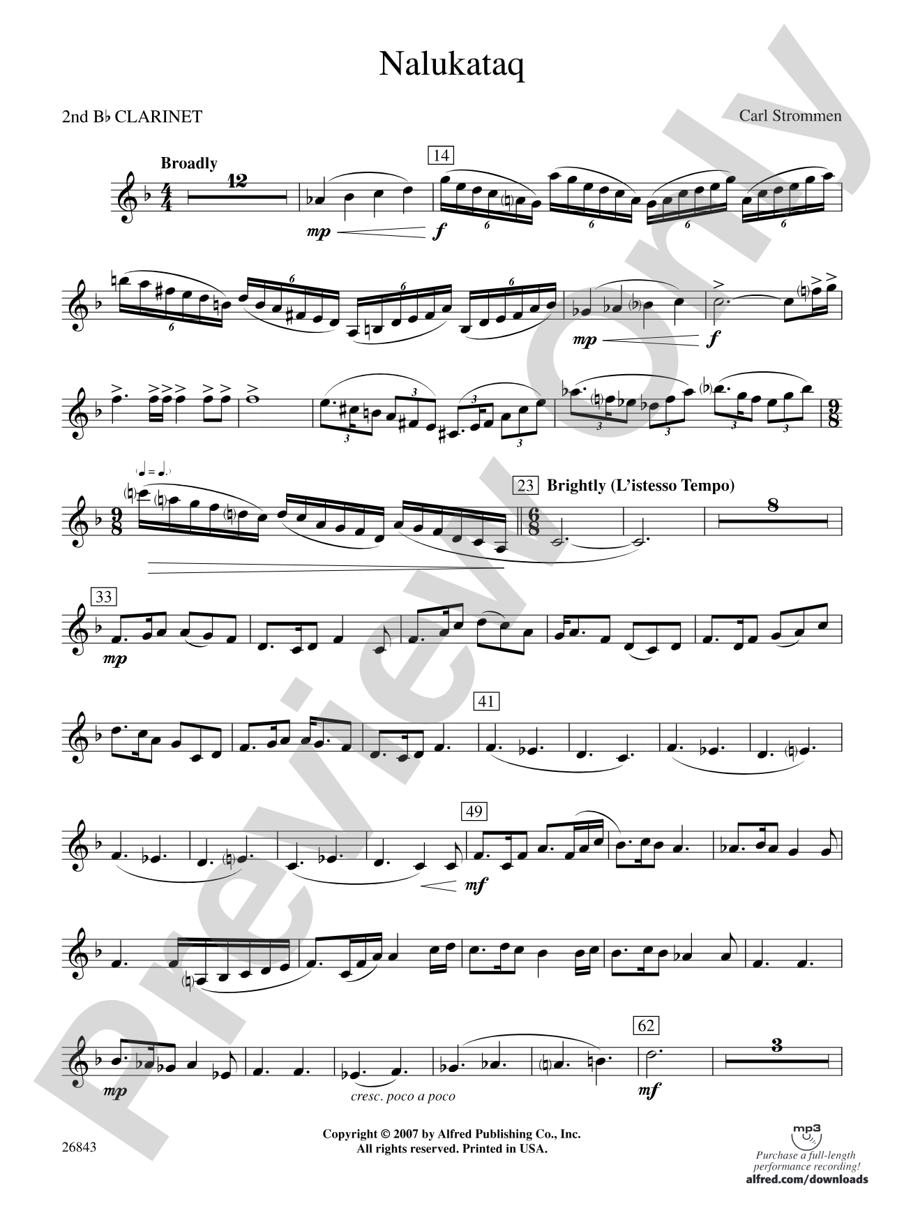 Nalukataq: 2nd B-flat Clarinet