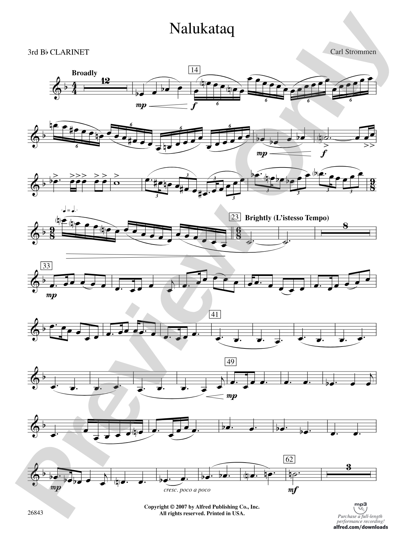 Nalukataq: 3rd B-flat Clarinet