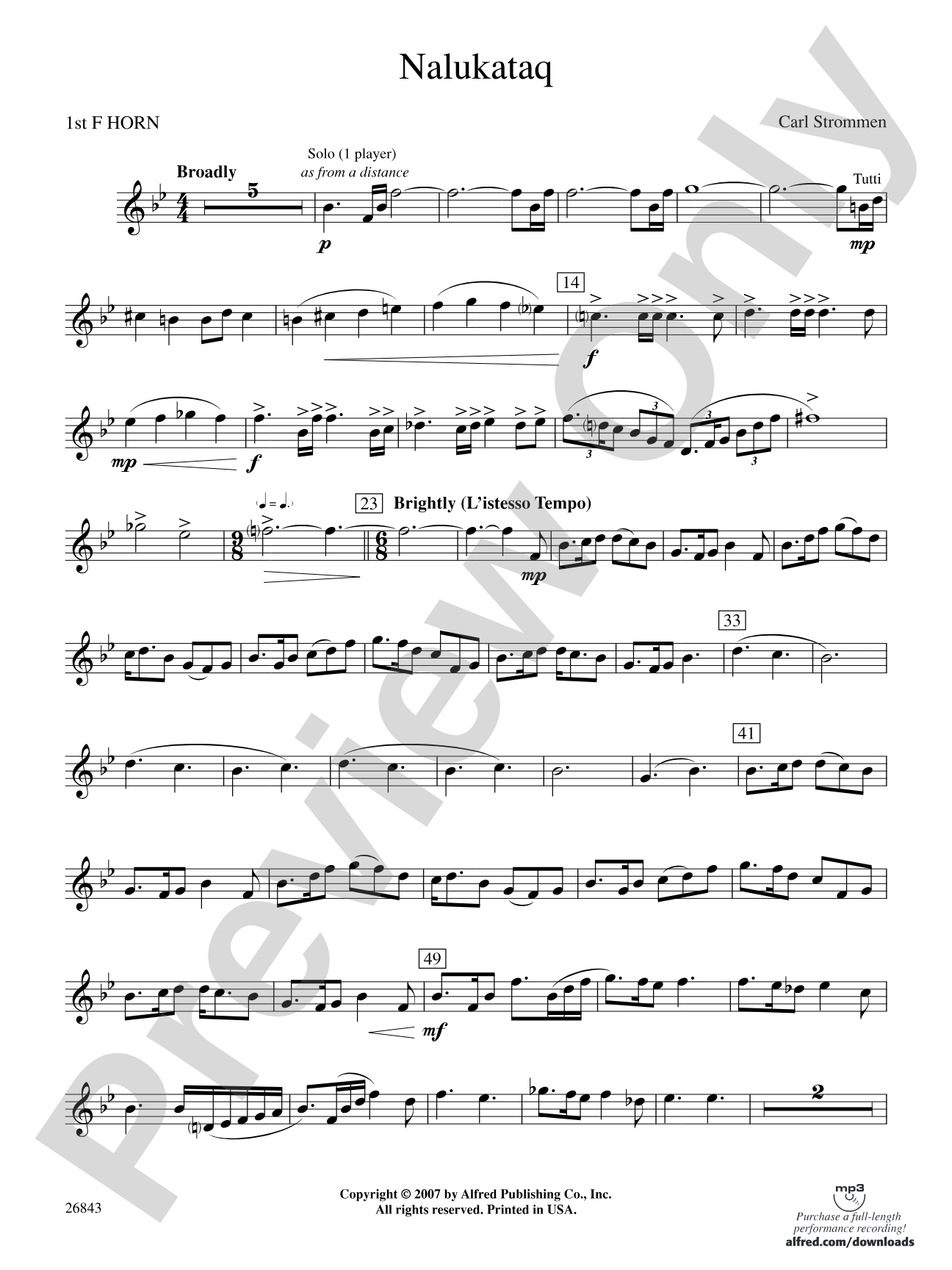 Nalukataq: 1st F Horn