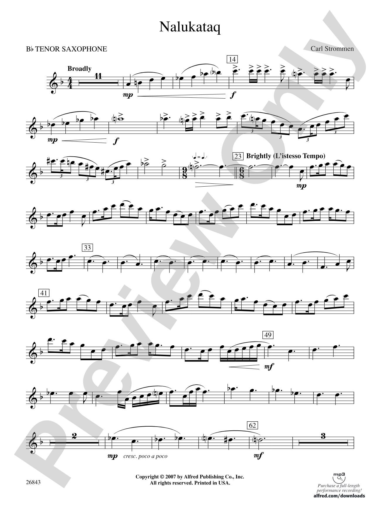 Nalukataq: B-flat Tenor Saxophone