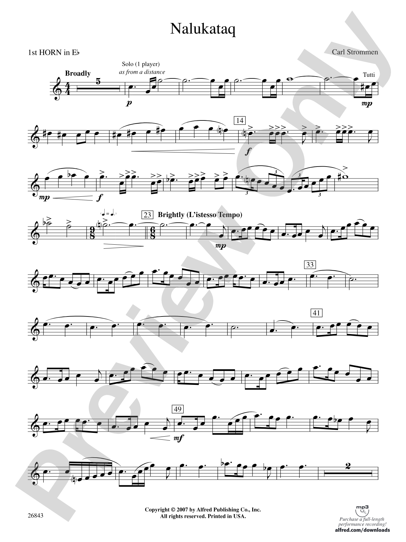 Nalukataq: (wp) 1st Horn in E-flat