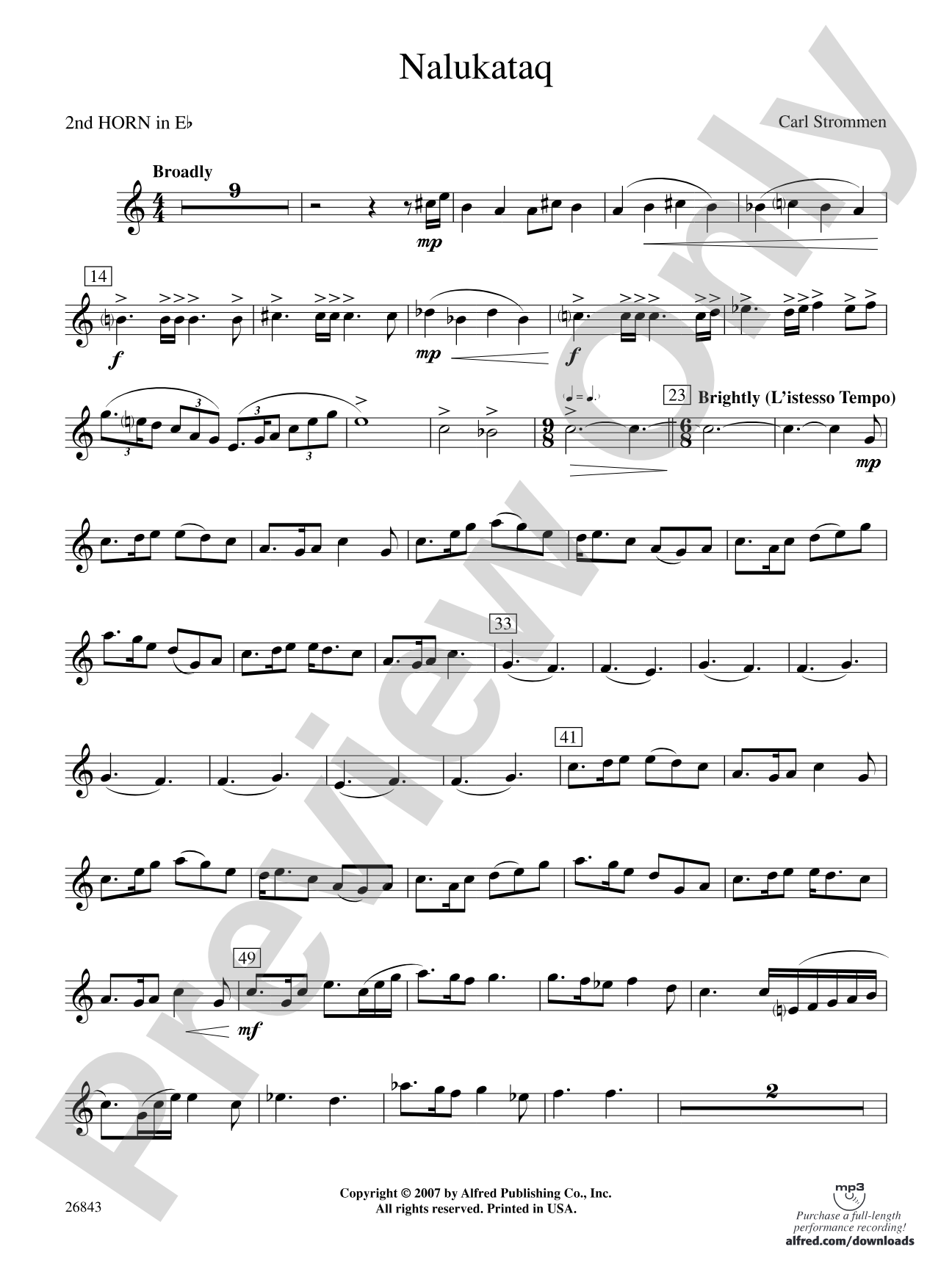 Nalukataq: (wp) 2nd Horn in E-flat