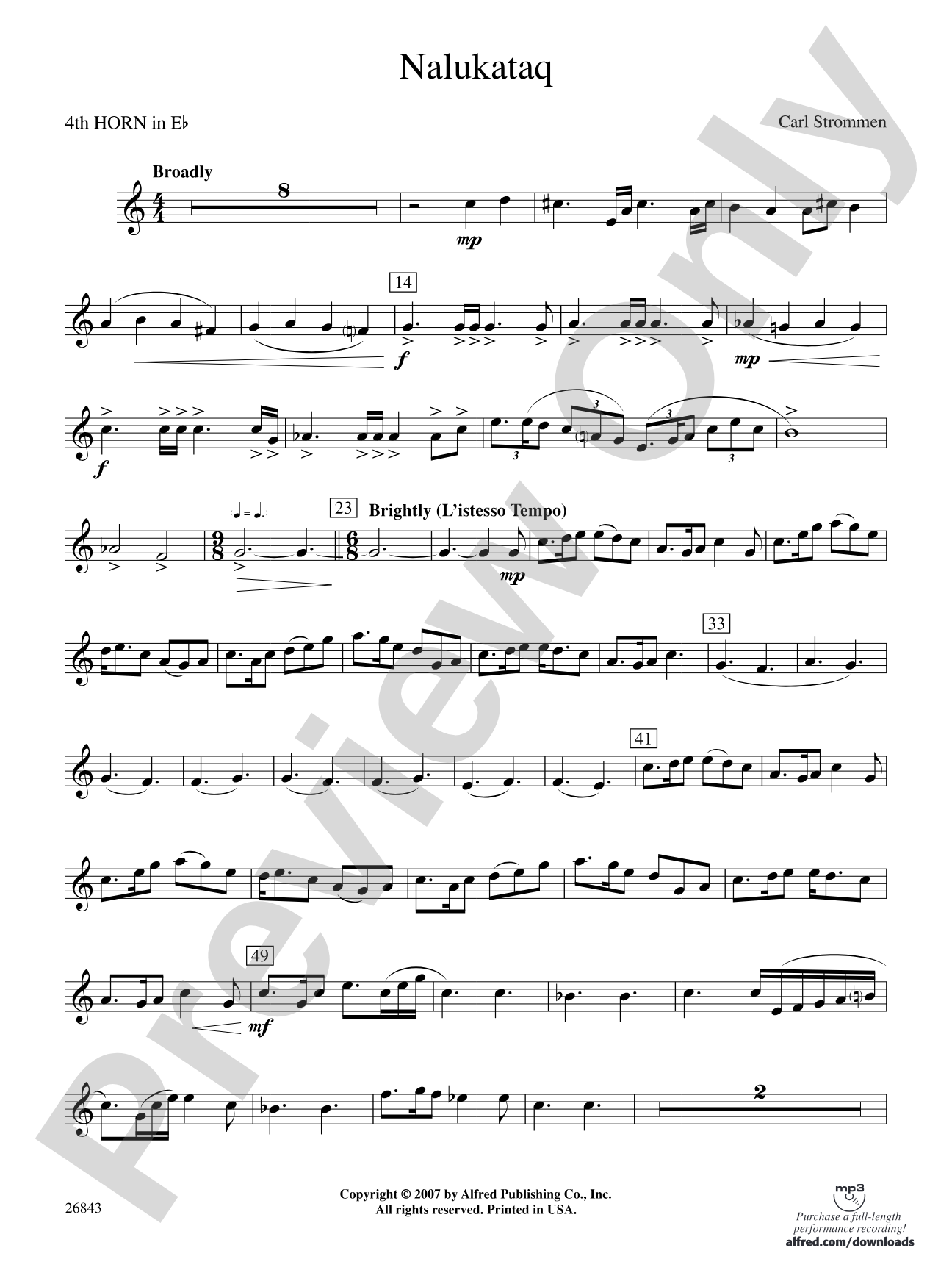 Nalukataq: (wp) 4th Horn in E-flat