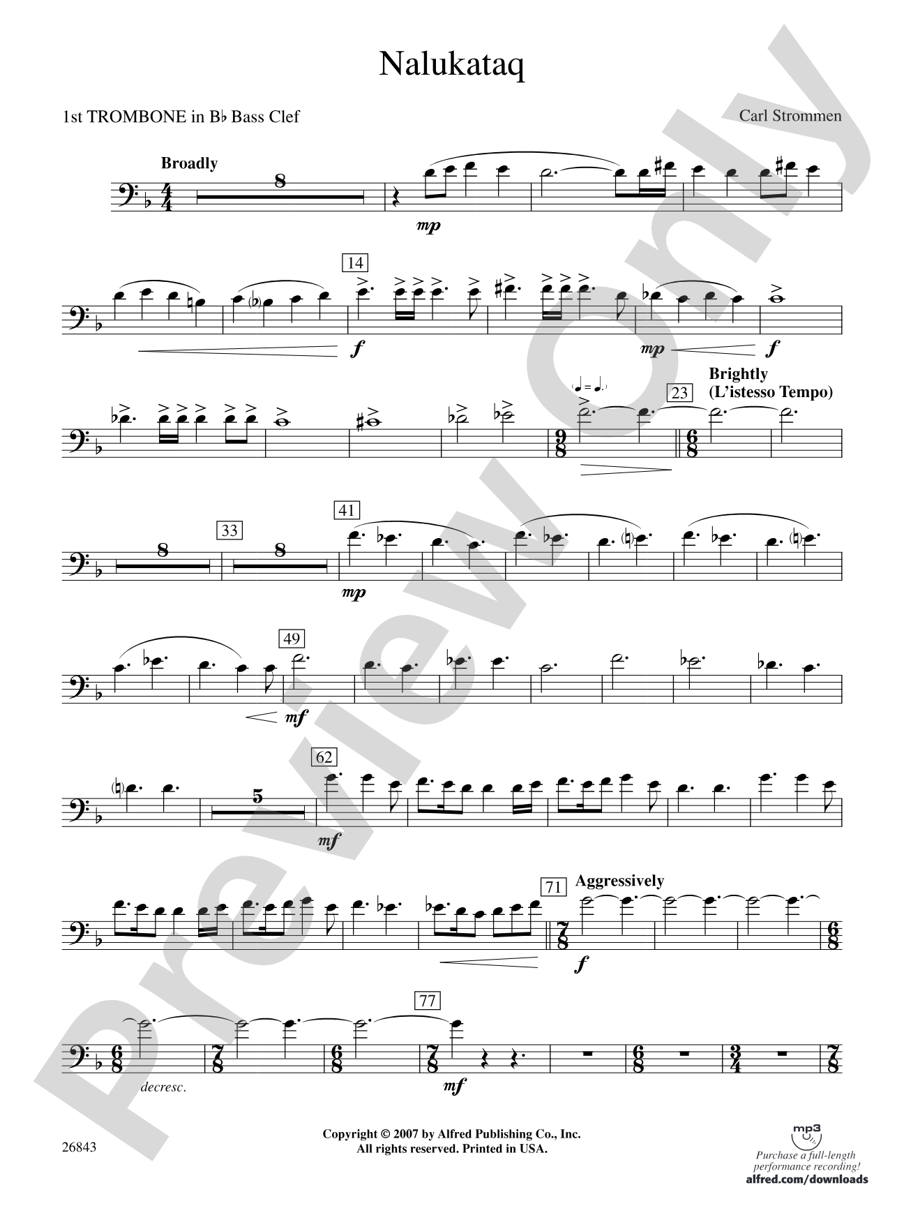 Nalukataq: (wp) 1st B-flat Trombone B.C.