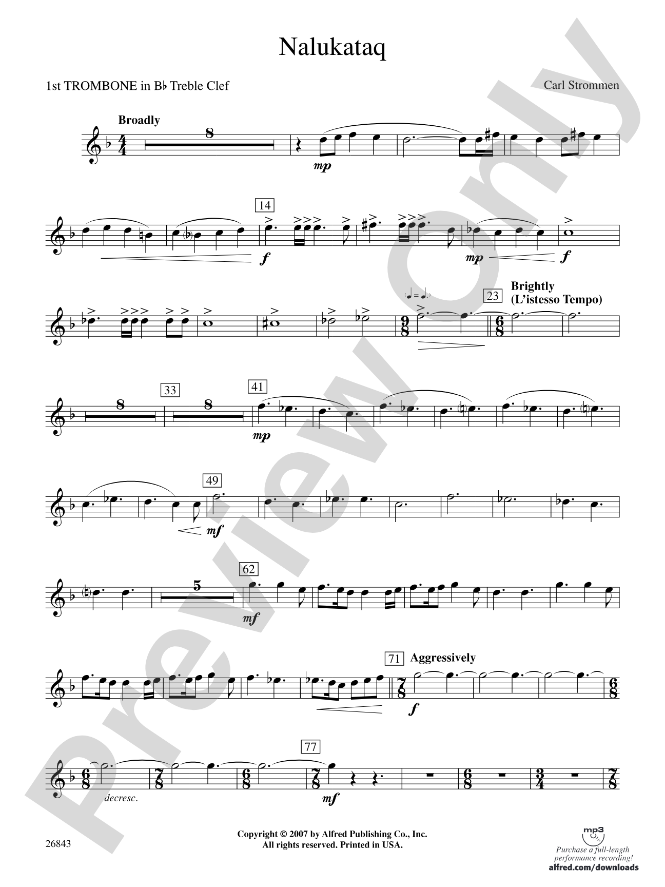 Nalukataq: (wp) 1st B-flat Trombone T.C.