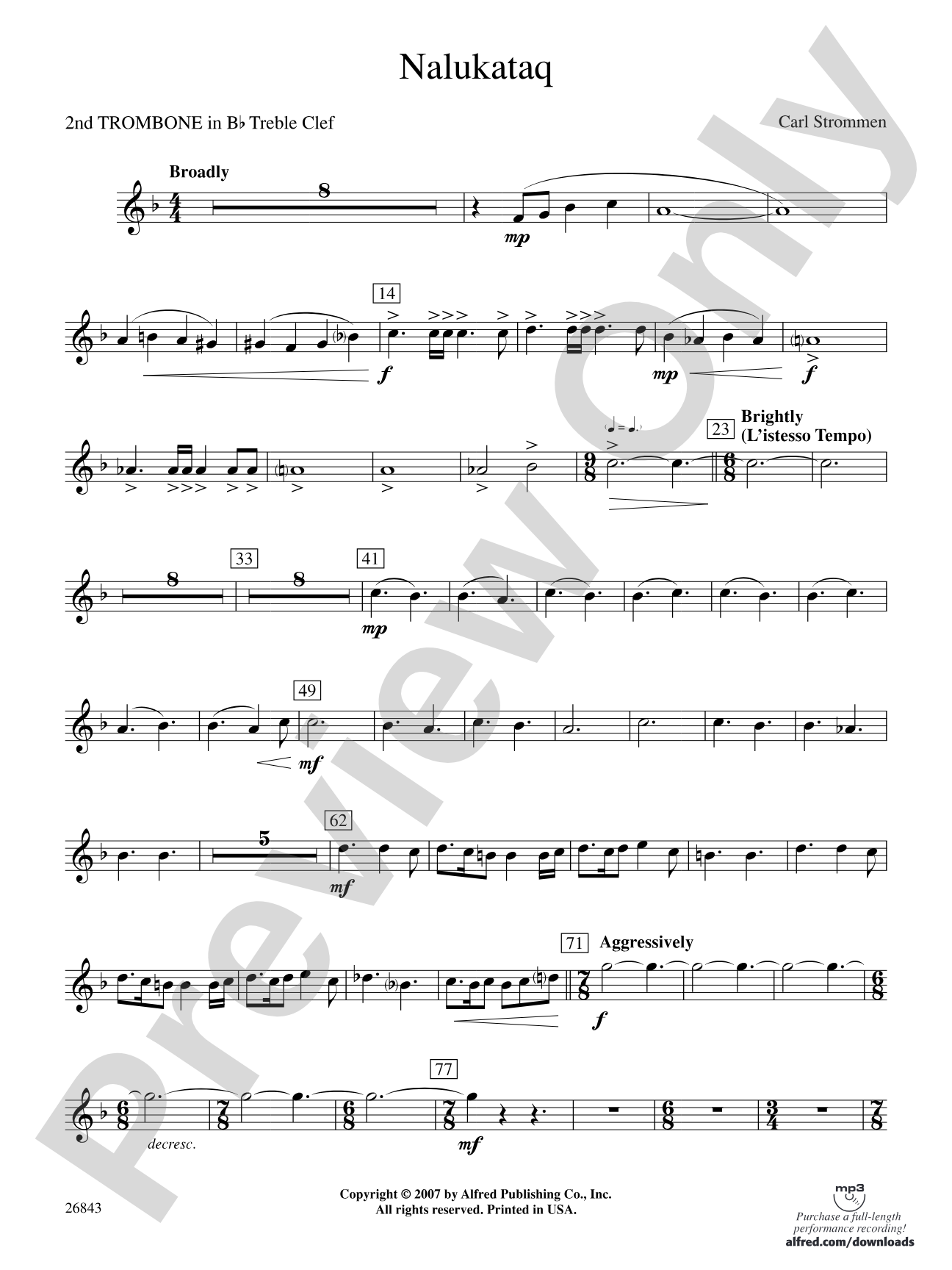 Nalukataq: (wp) 2nd B-flat Trombone T.C.