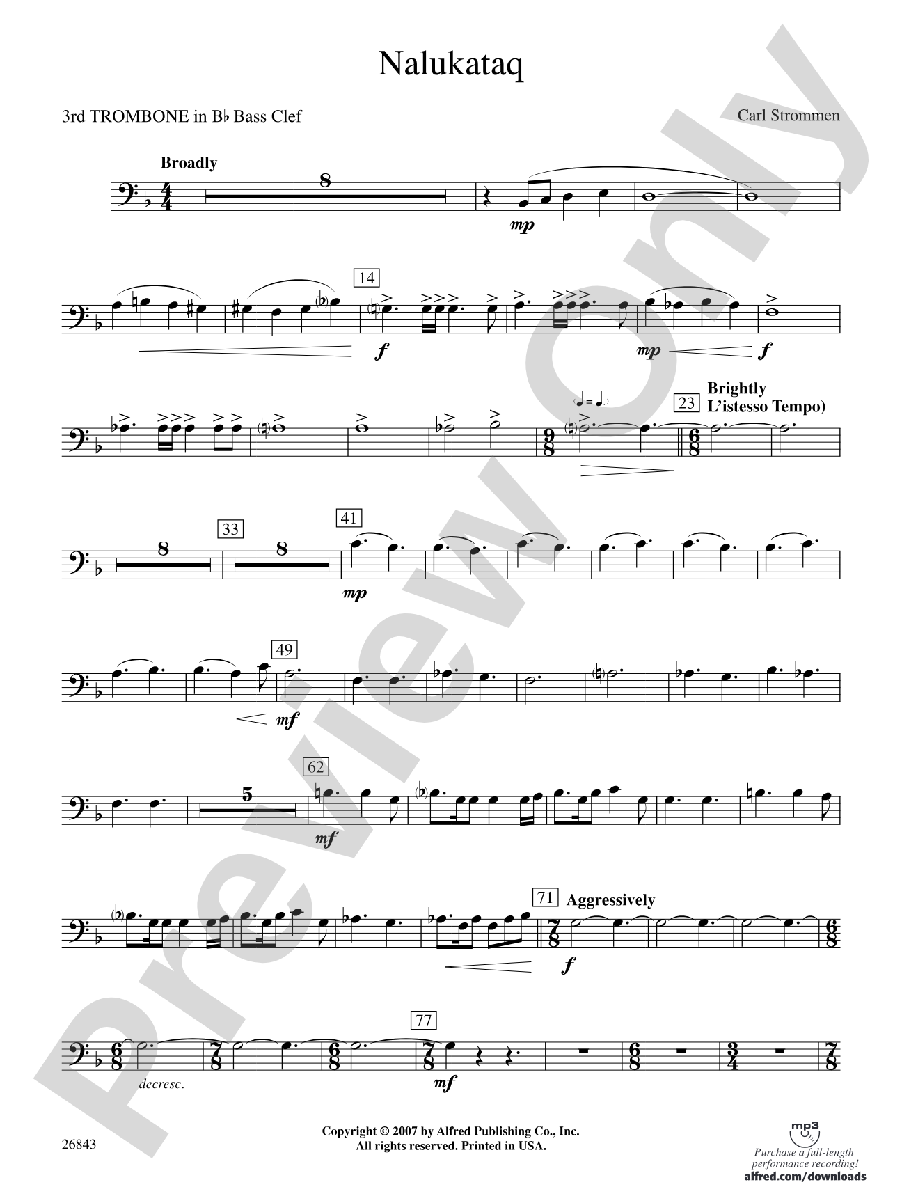 Nalukataq: (wp) 3rd B-flat Trombone B.C.