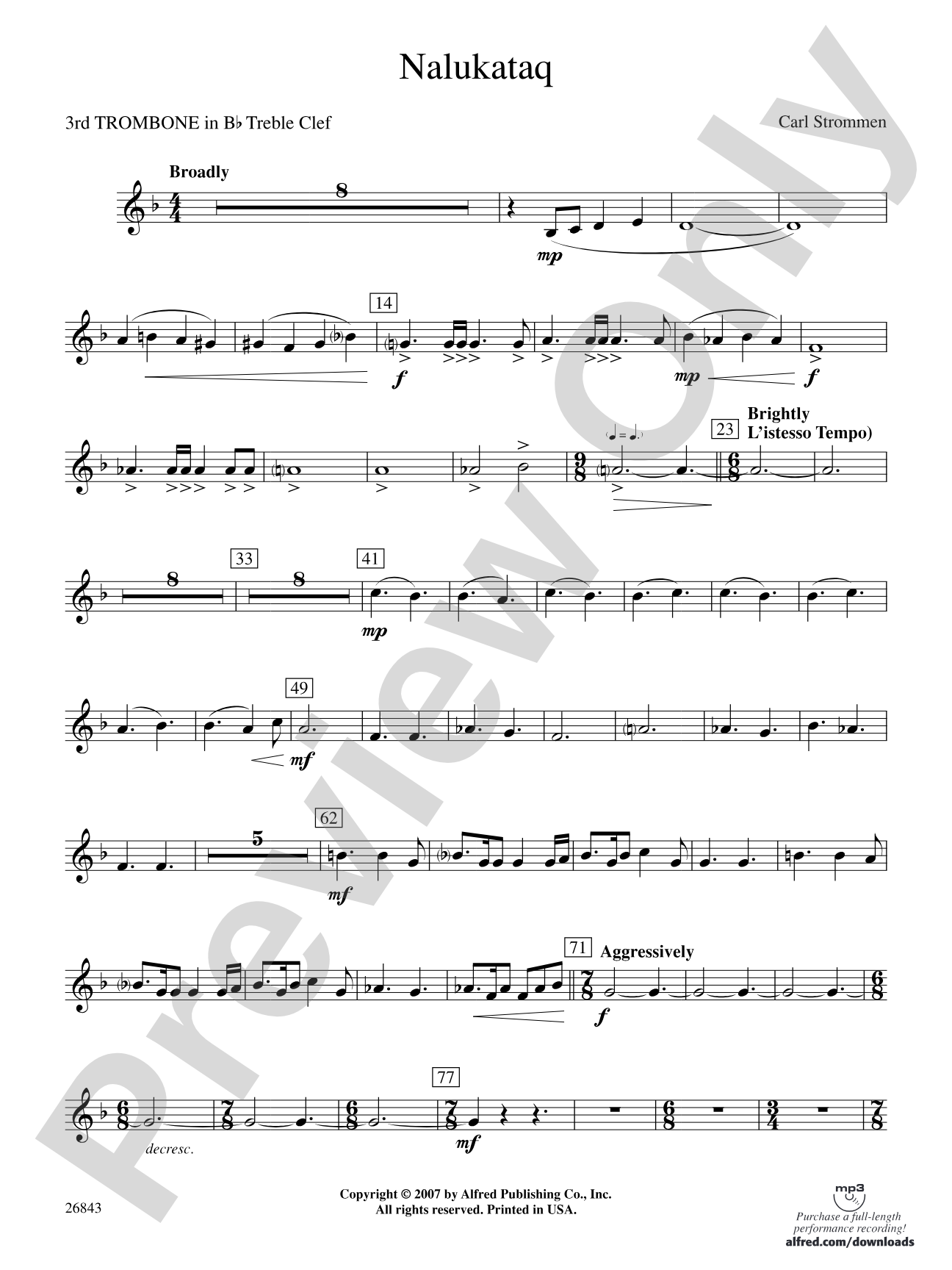 Nalukataq: (wp) 3rd B-flat Trombone T.C.