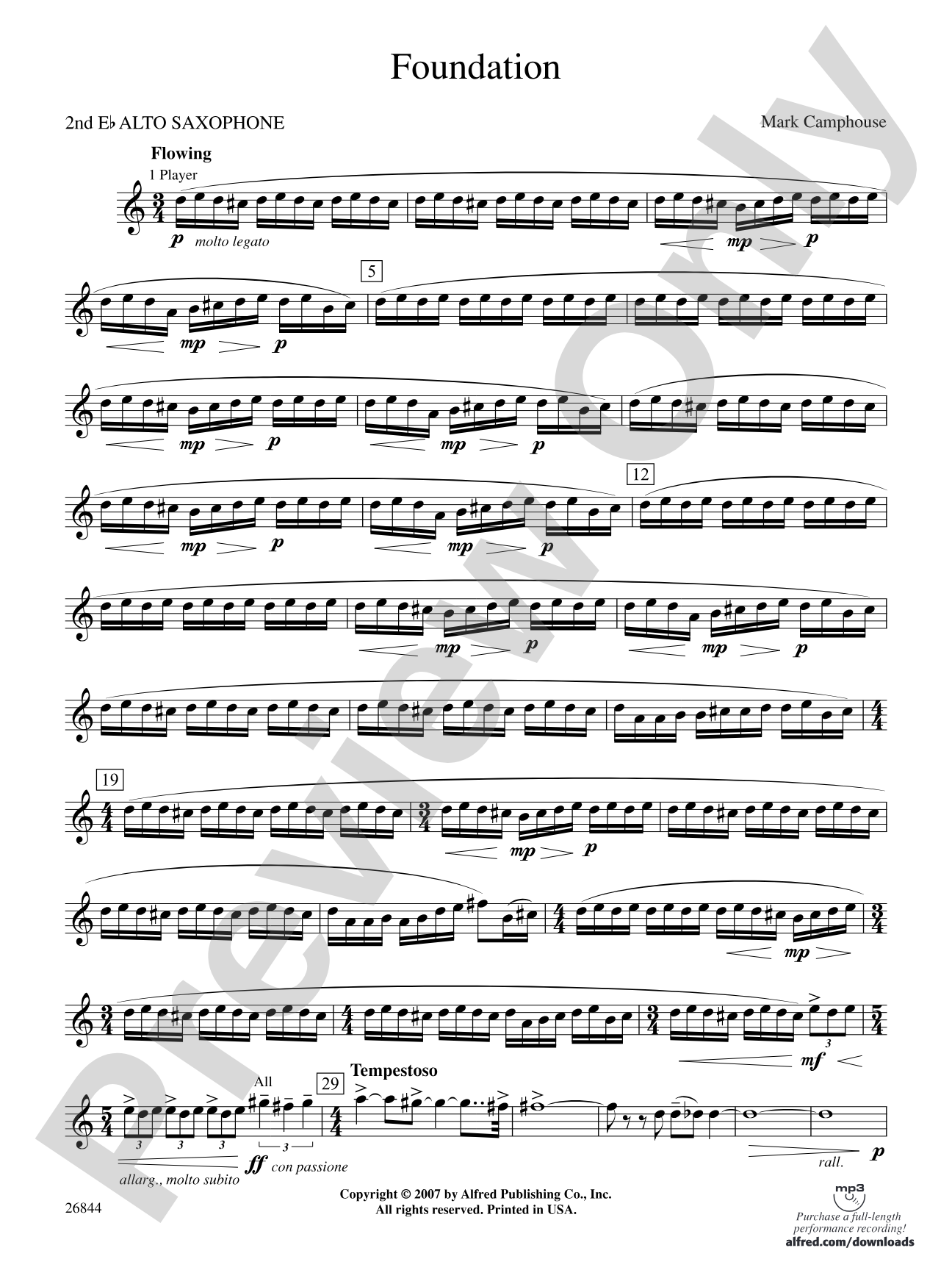 Foundation: 2nd E-flat Alto Saxophone