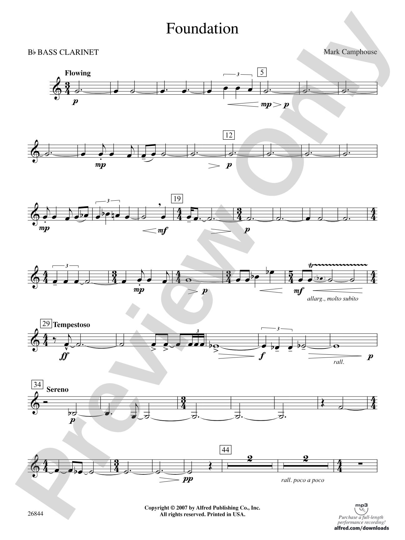Foundation: B-flat Bass Clarinet