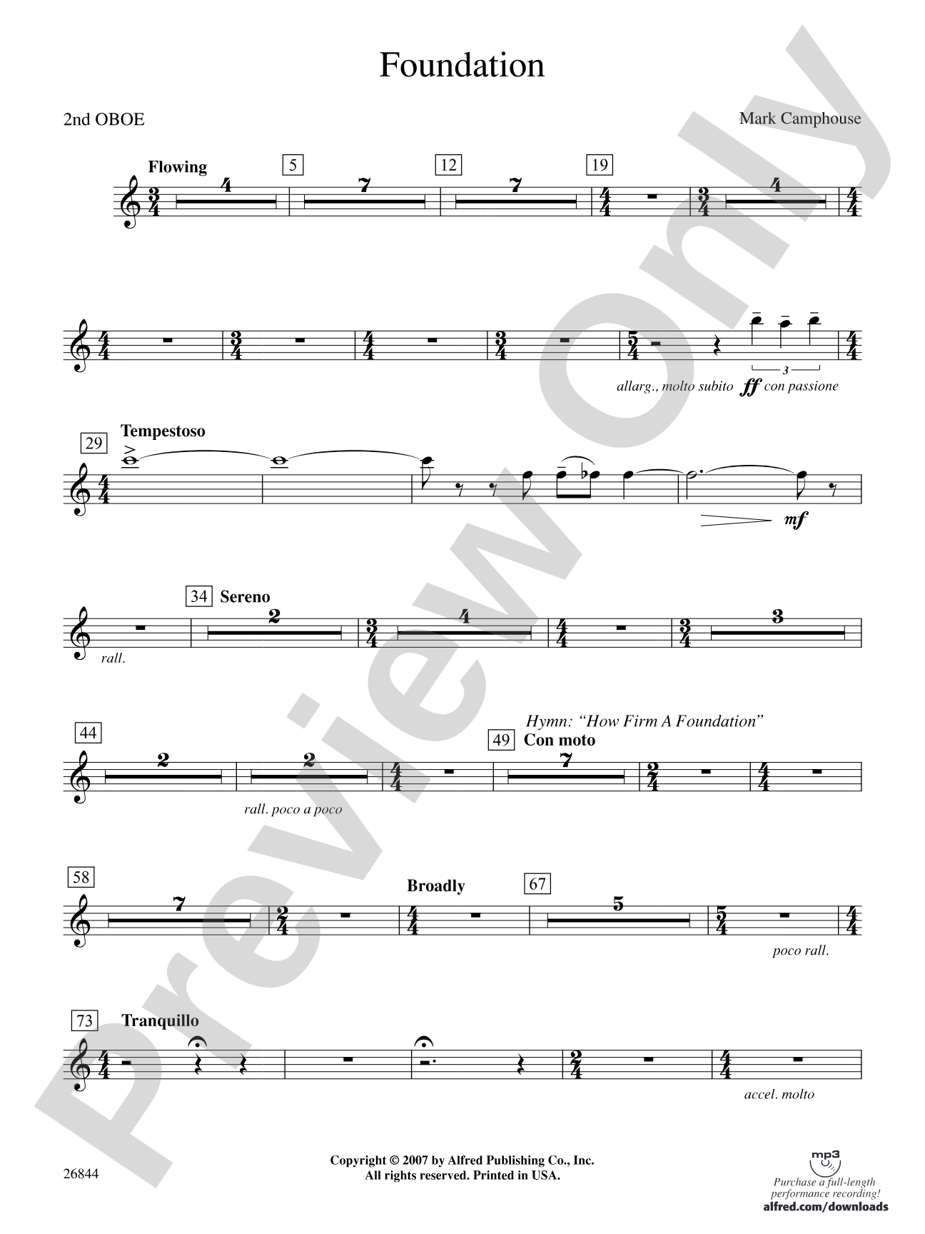 Foundation: 2nd Oboe